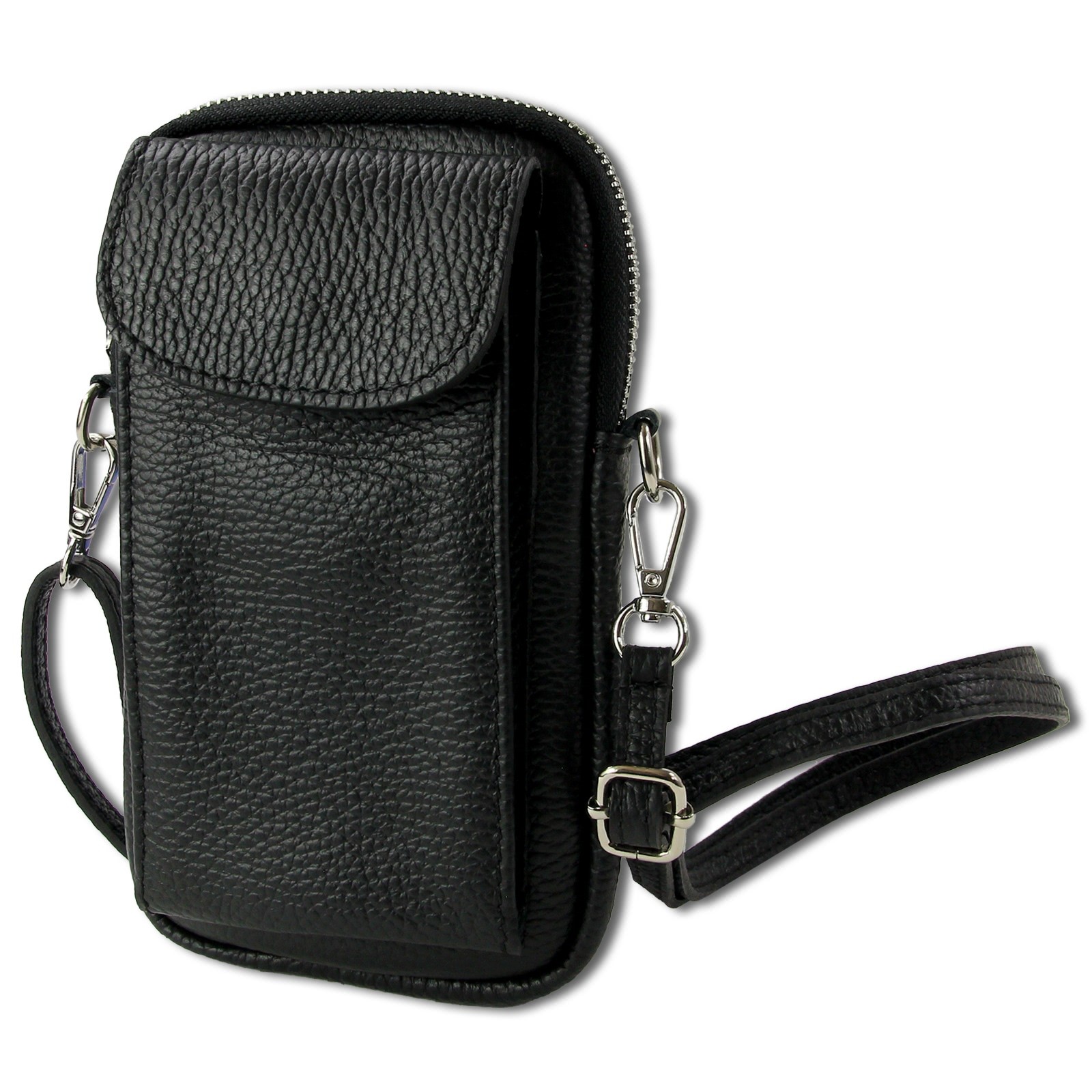 Toscanto Damen Handtasche Leder Tasche schwarz OTT827SS