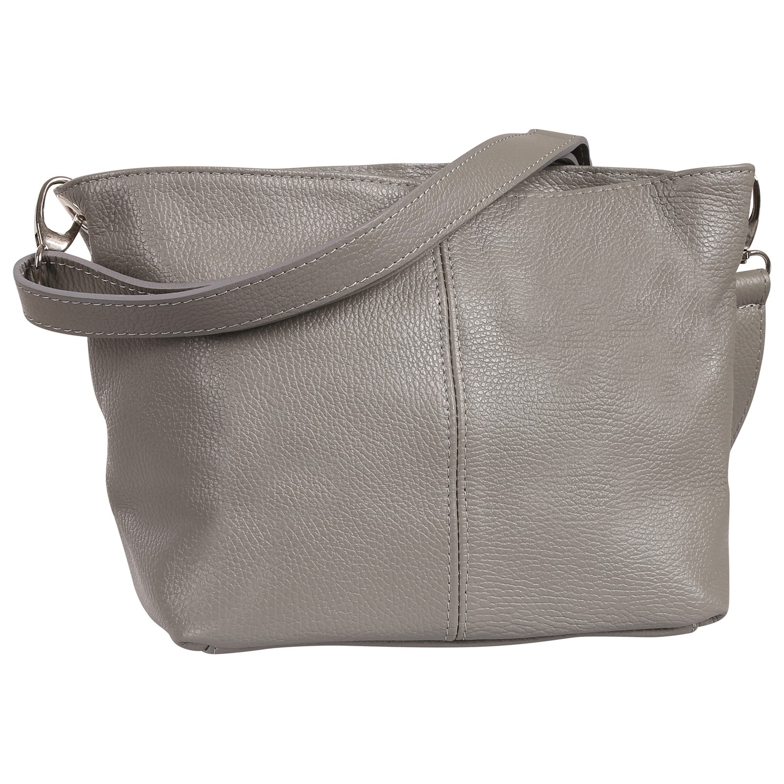 Toscanto Damen Schultertasche Umhängetasche Leder Tasche grau OTT829SK