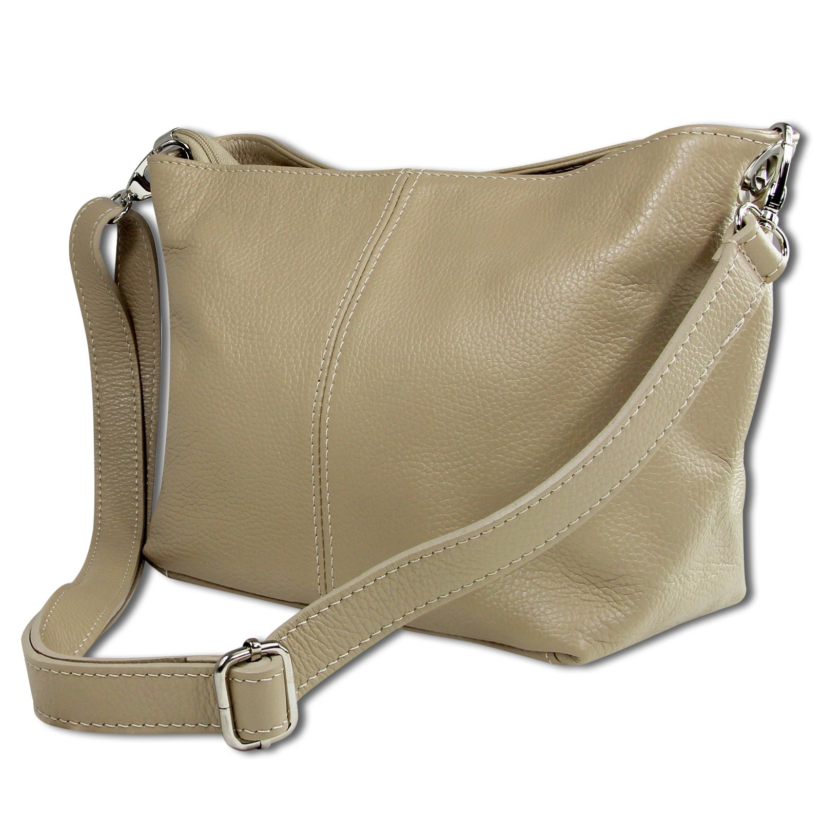 Toscanto Damen Leder Tasche taupe beige OTT829SN