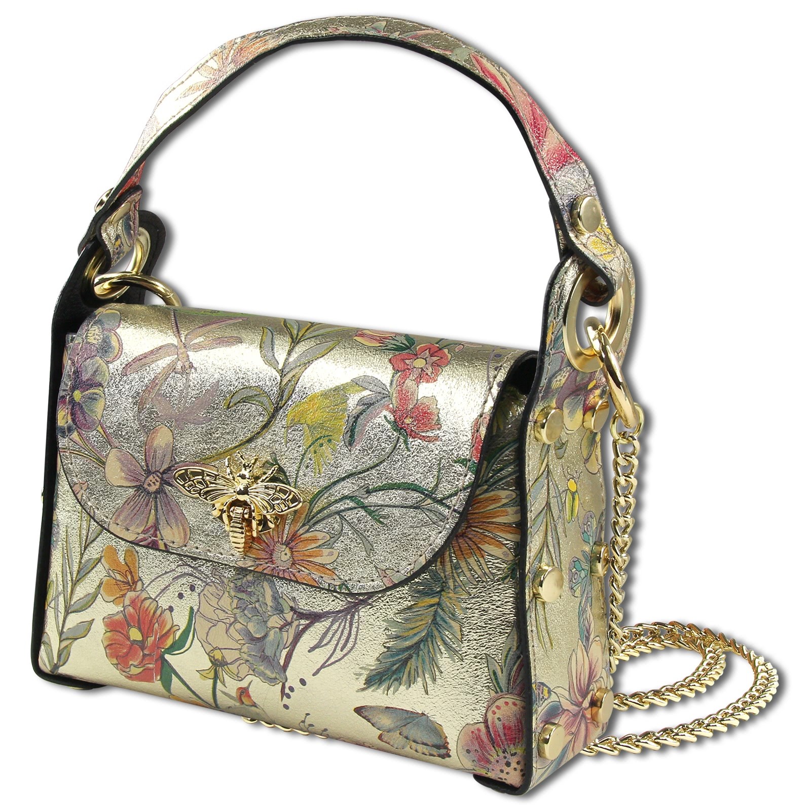 Toscanto Damen Leder Tasche gold farbig OTT832UZF