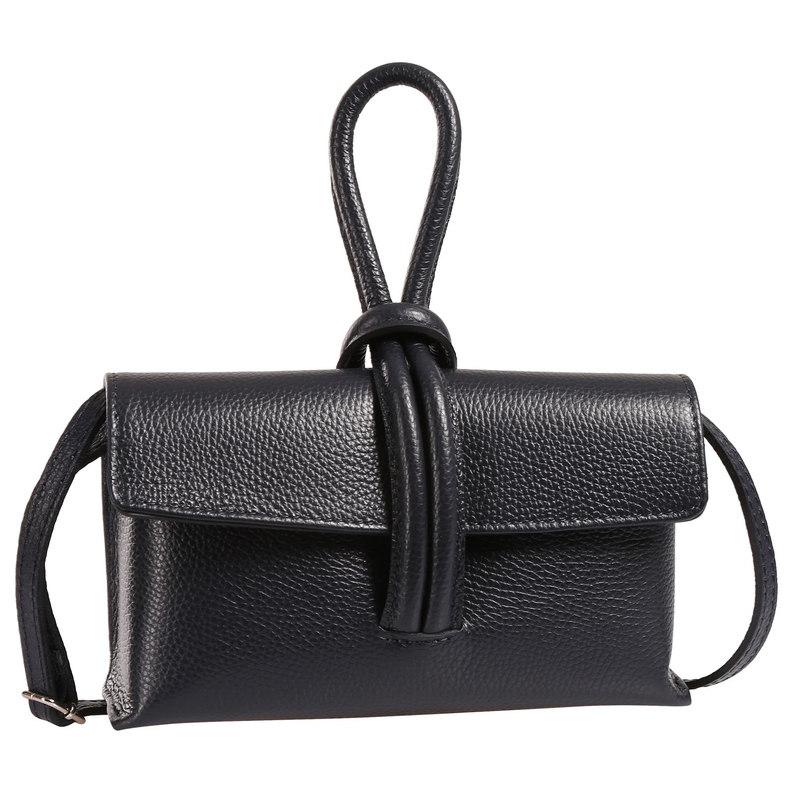 Toscanto Damen Abendtasche Umhängetasche Leder Tasche dunkelblau OTT834AB