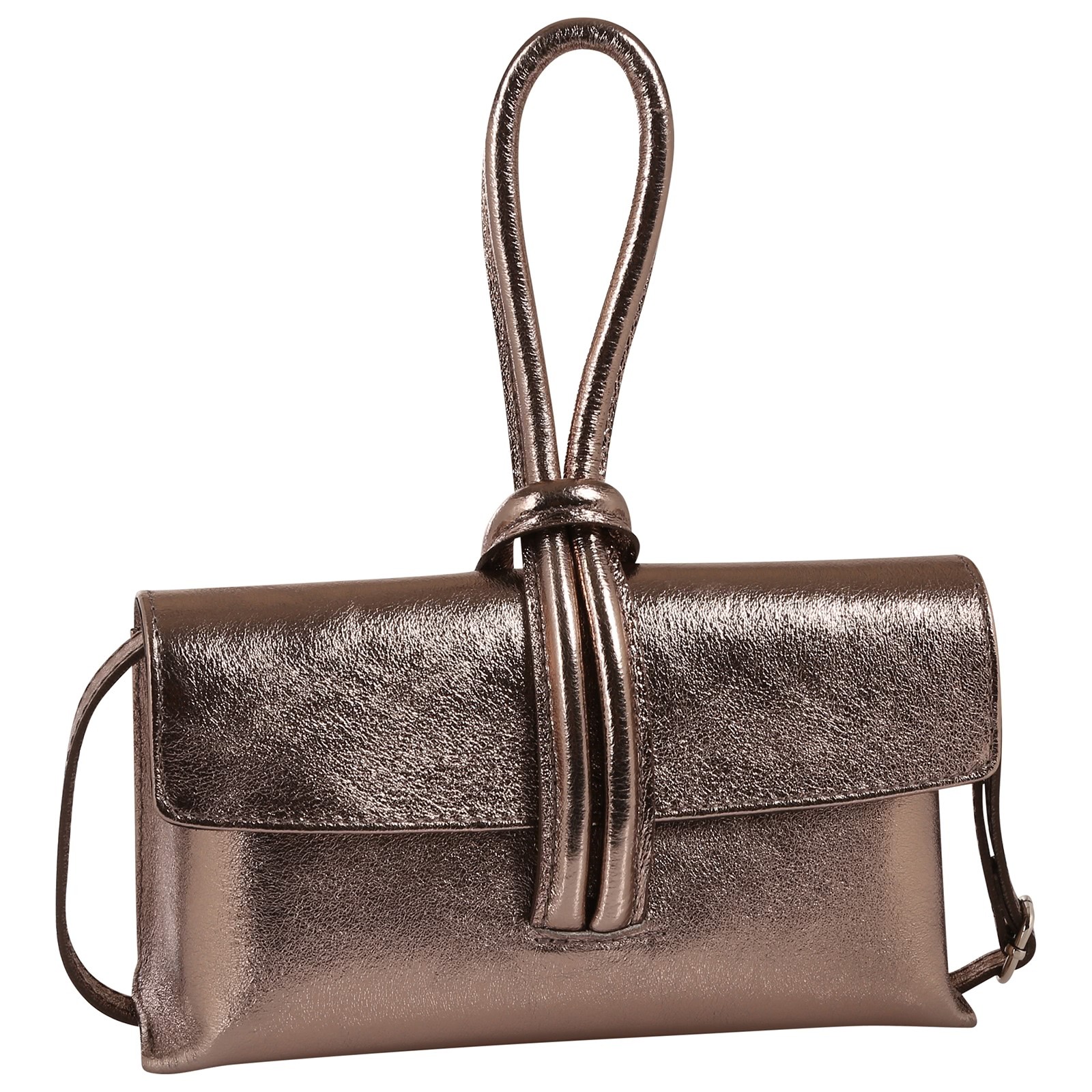 Toscanto Damen Abendtasche Umhängetasche Leder Tasche bronze braun OTT834AF