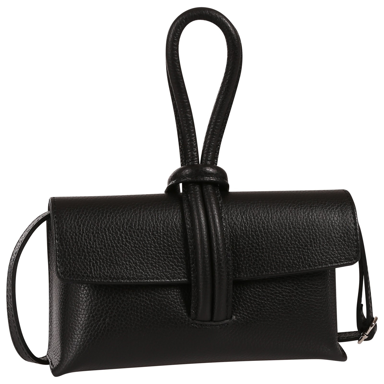 Toscanto Damen Abendtasche Umhängetasche Leder Tasche schwarz OTT834AS