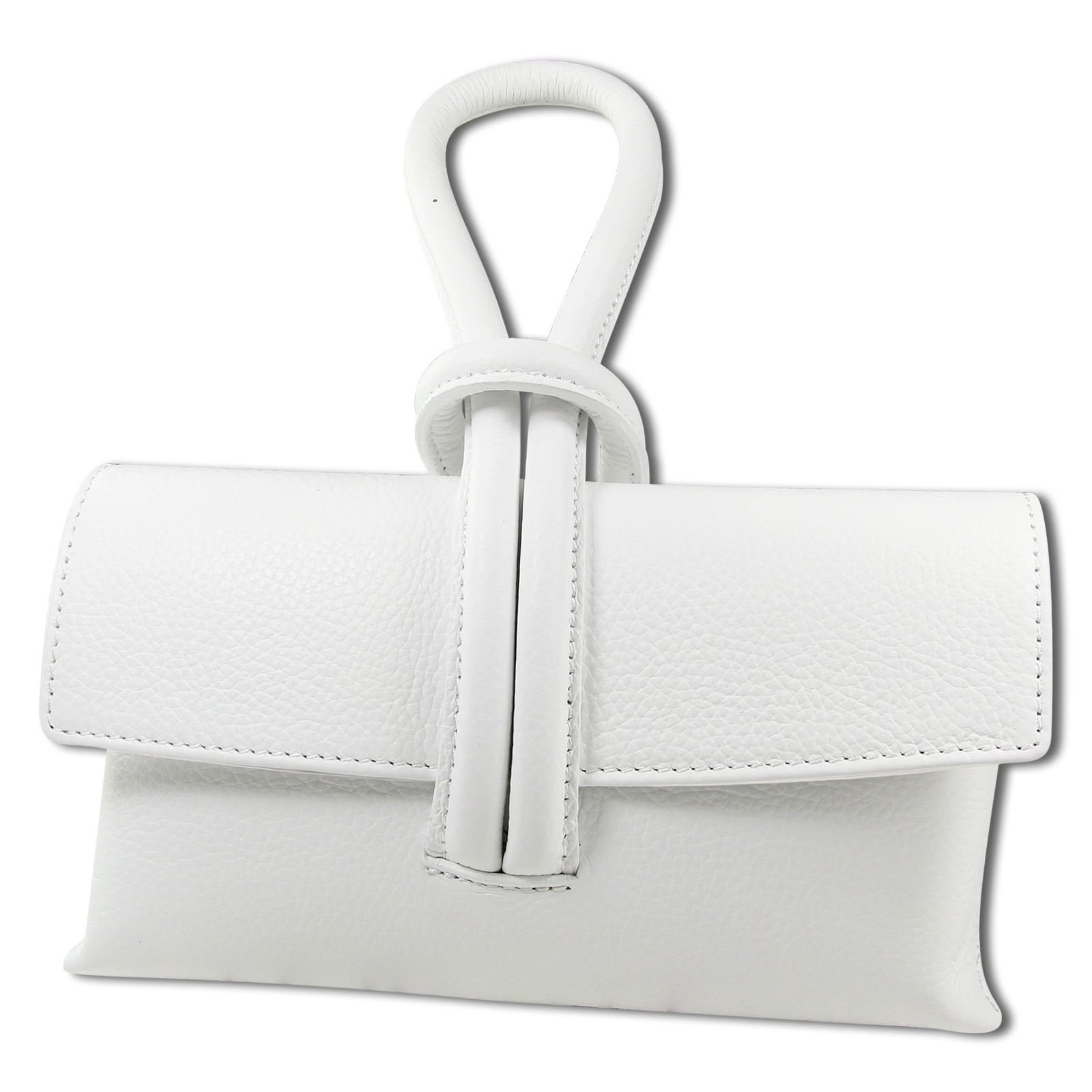 Toscanto Damen Abendtasche Leder Tasche weiß OTT834AW