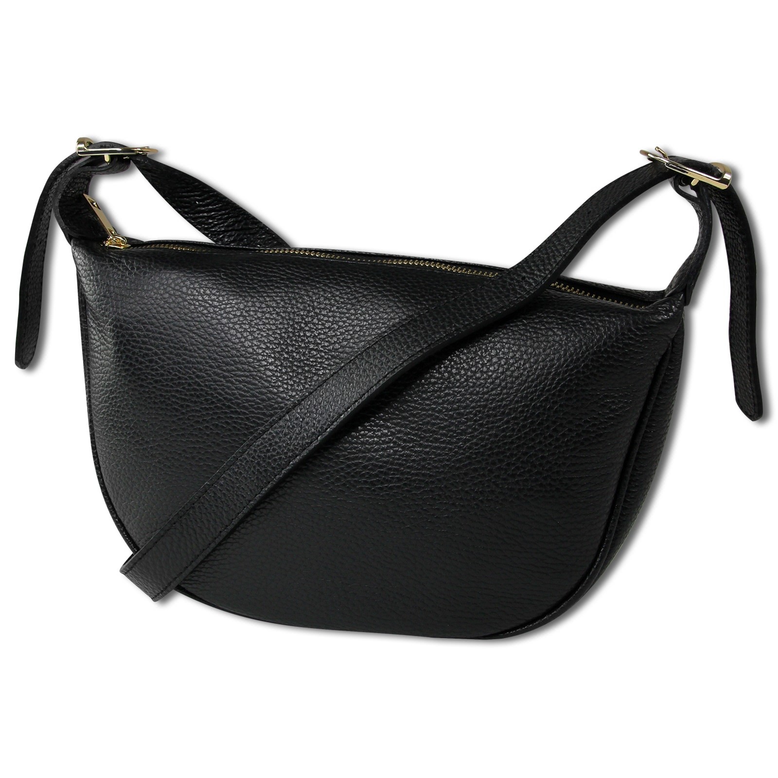 Toscanto Damen Umhängetasche Leder Tasche schwarz OTT835US1