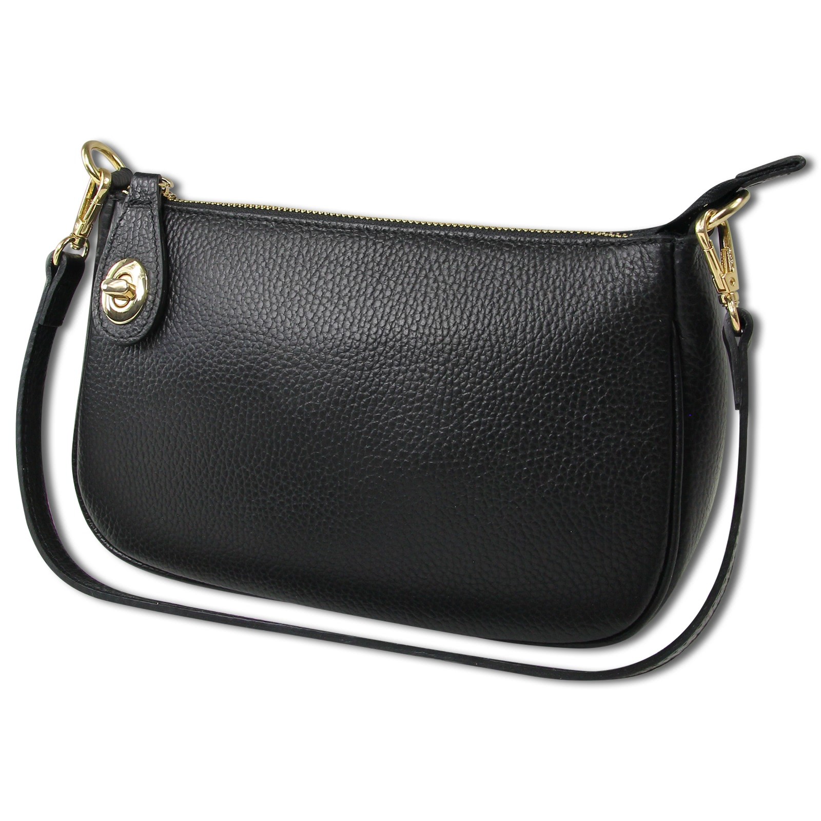 Toscanto Damen Schultertasche Leder Tasche schwarz OTT840SS1