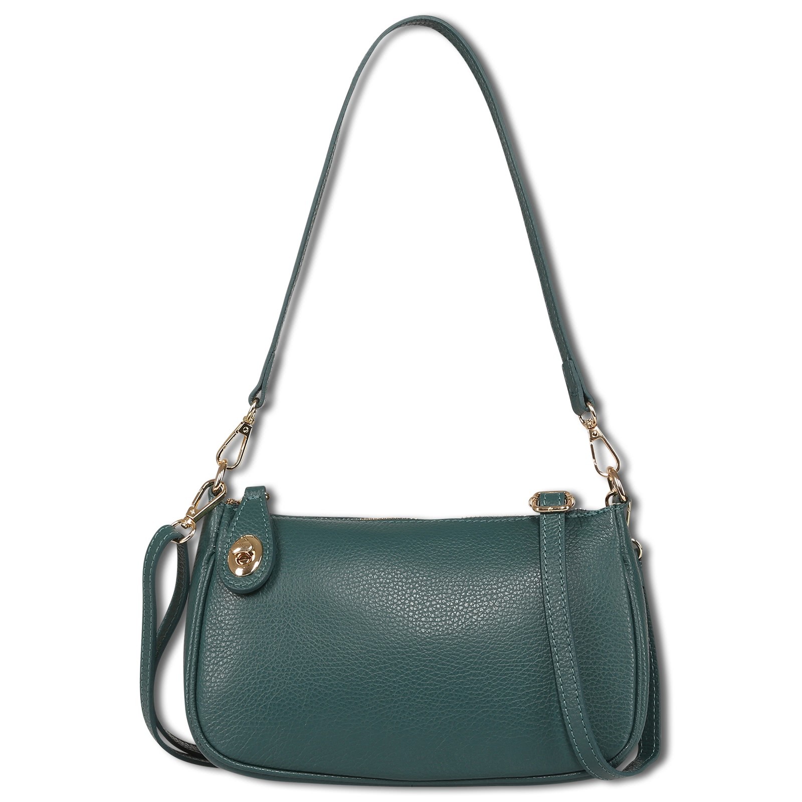 Toscanto Damen Schultertasche Leder Tasche petrolblau OTT842ST6
