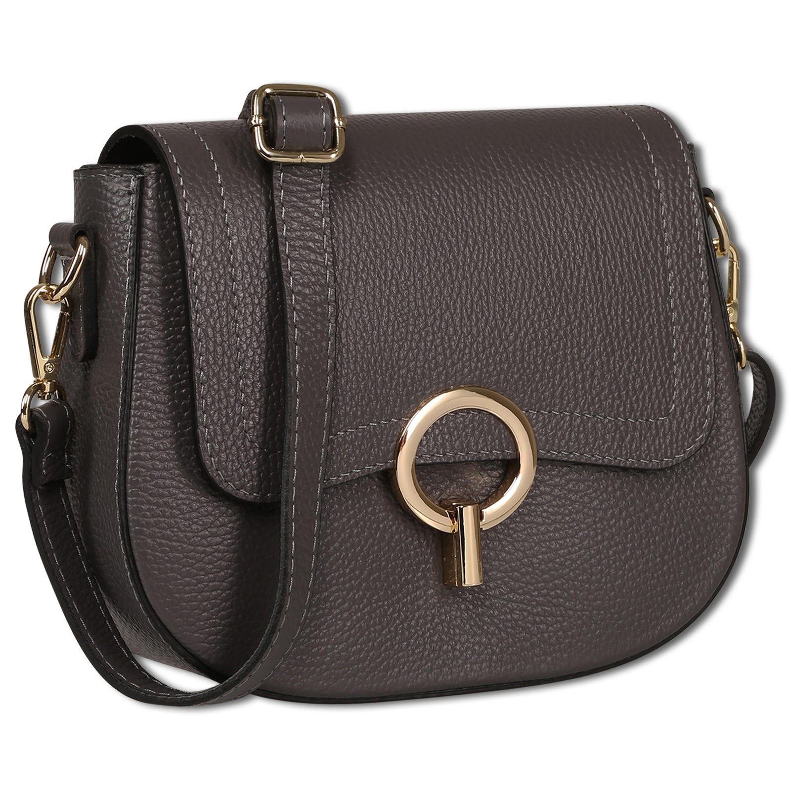 Toscanto Damen Umhängetasche Leder Tasche grau OTT843UK4