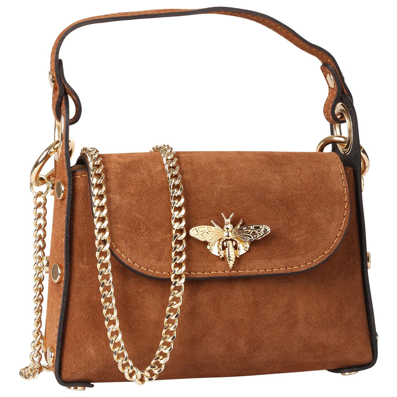 Toscanto Damen Umhängetasche Leder Tasche tan braun OTT844UC5