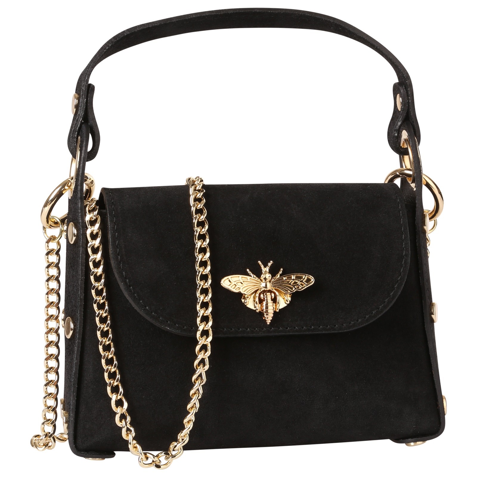 Toscanto Damen Umhängetasche Leder Tasche schwarz OTT844US1