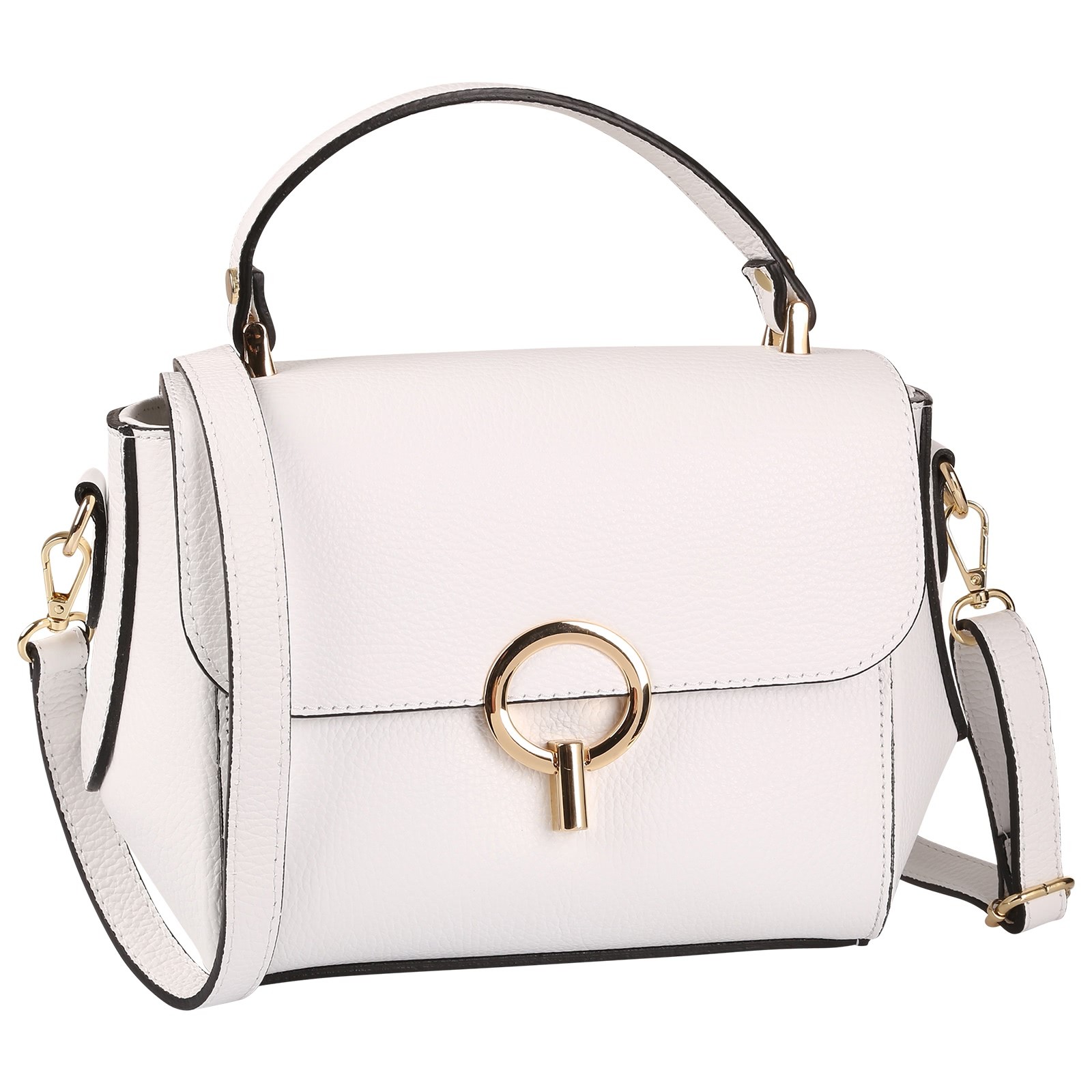 Toscanto Damen Handtasche Leder Tasche weiß OTT845HW1