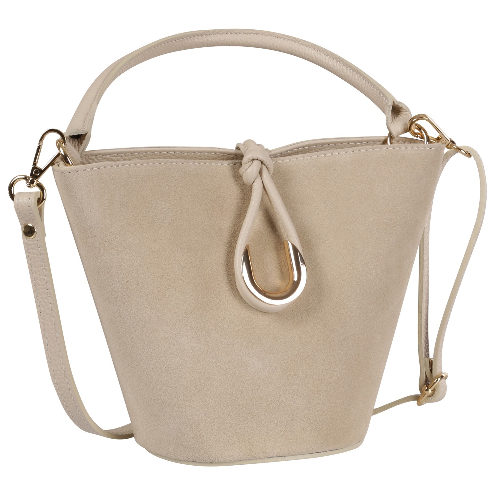 Toscanto Damen Handtasche Leder Tasche beige OTT847HI1