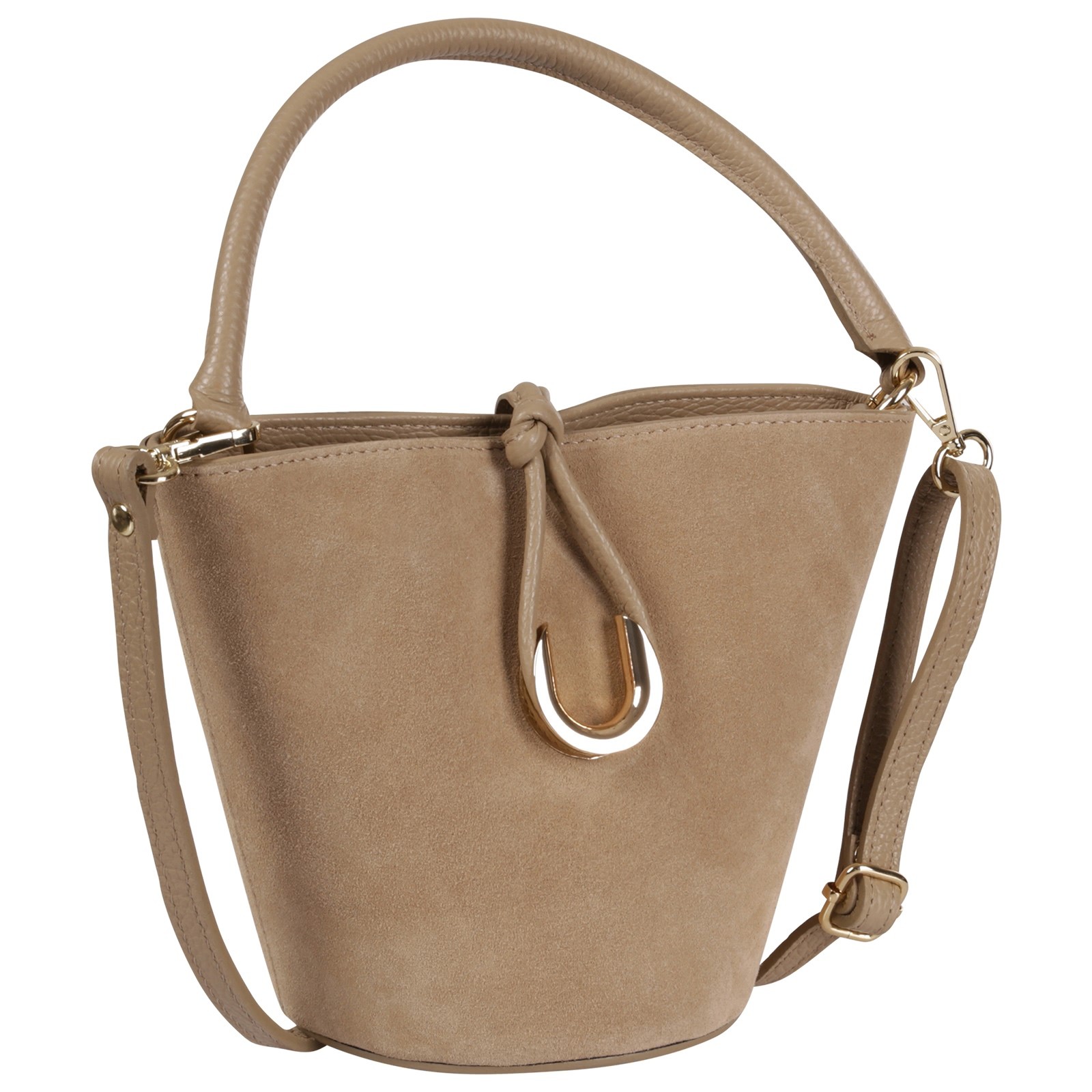 Toscanto Damen Handtasche Leder Tasche taupe beige OTT847HI3
