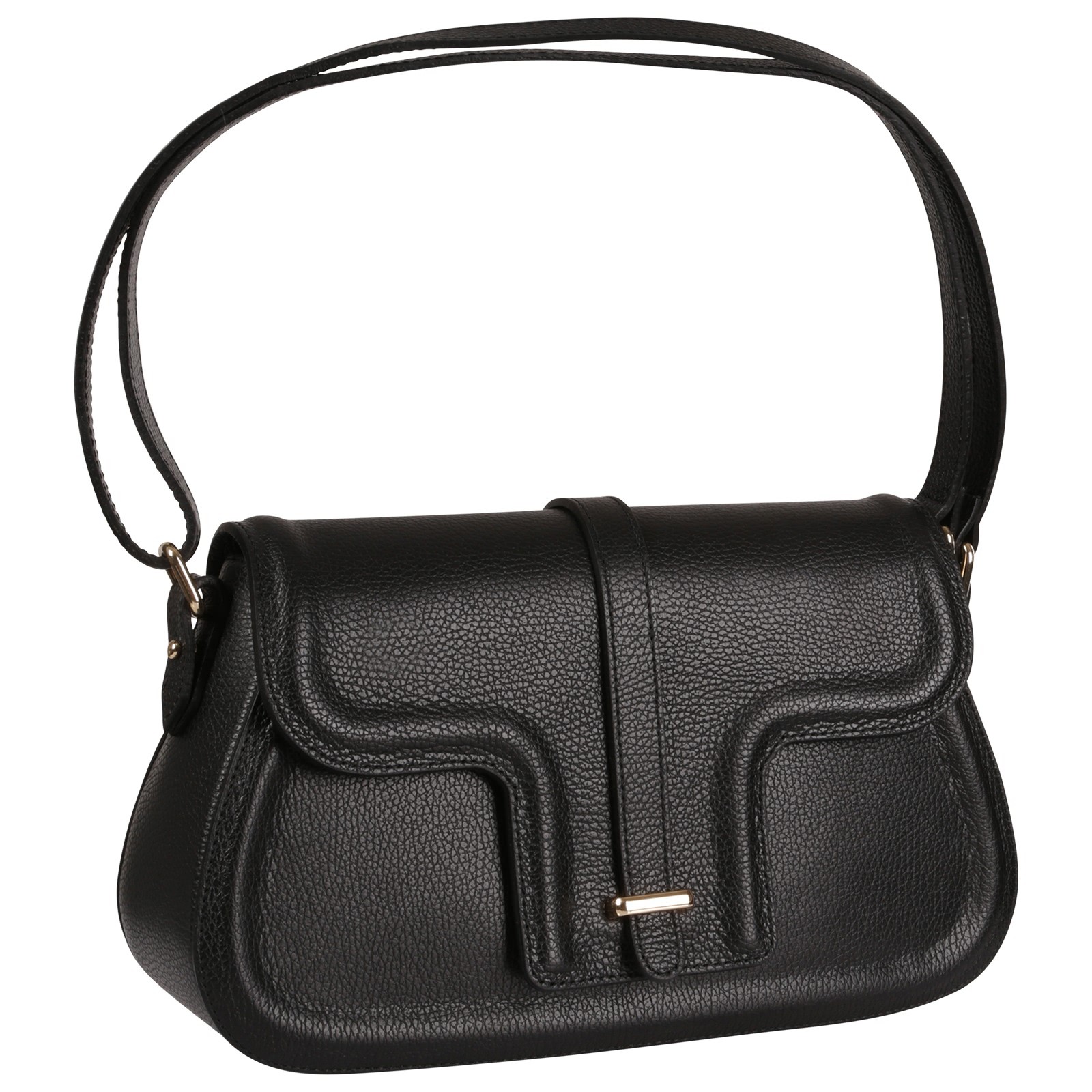 Toscanto Damen Schultertasche Leder Tasche schwarz OTT850SS1