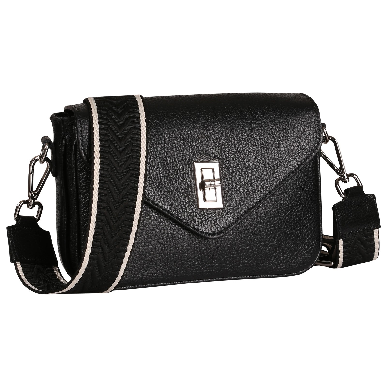 Toscanto Damen Umhängetasche Leder Tasche schwarz OTT851US1