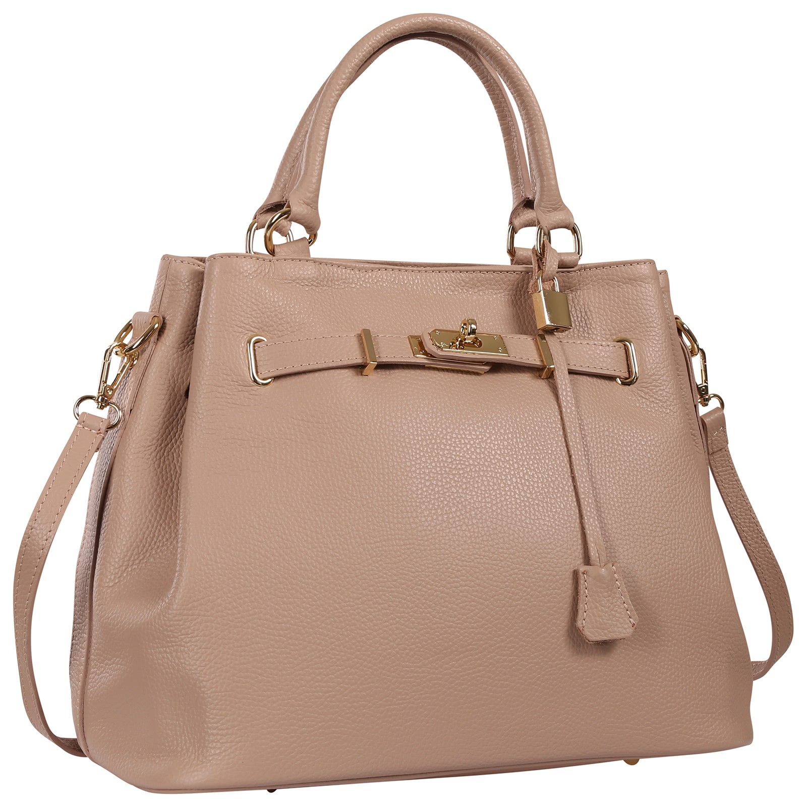 Toscanto Damen Handtasche Leder Tasche rosa OTT853HA1