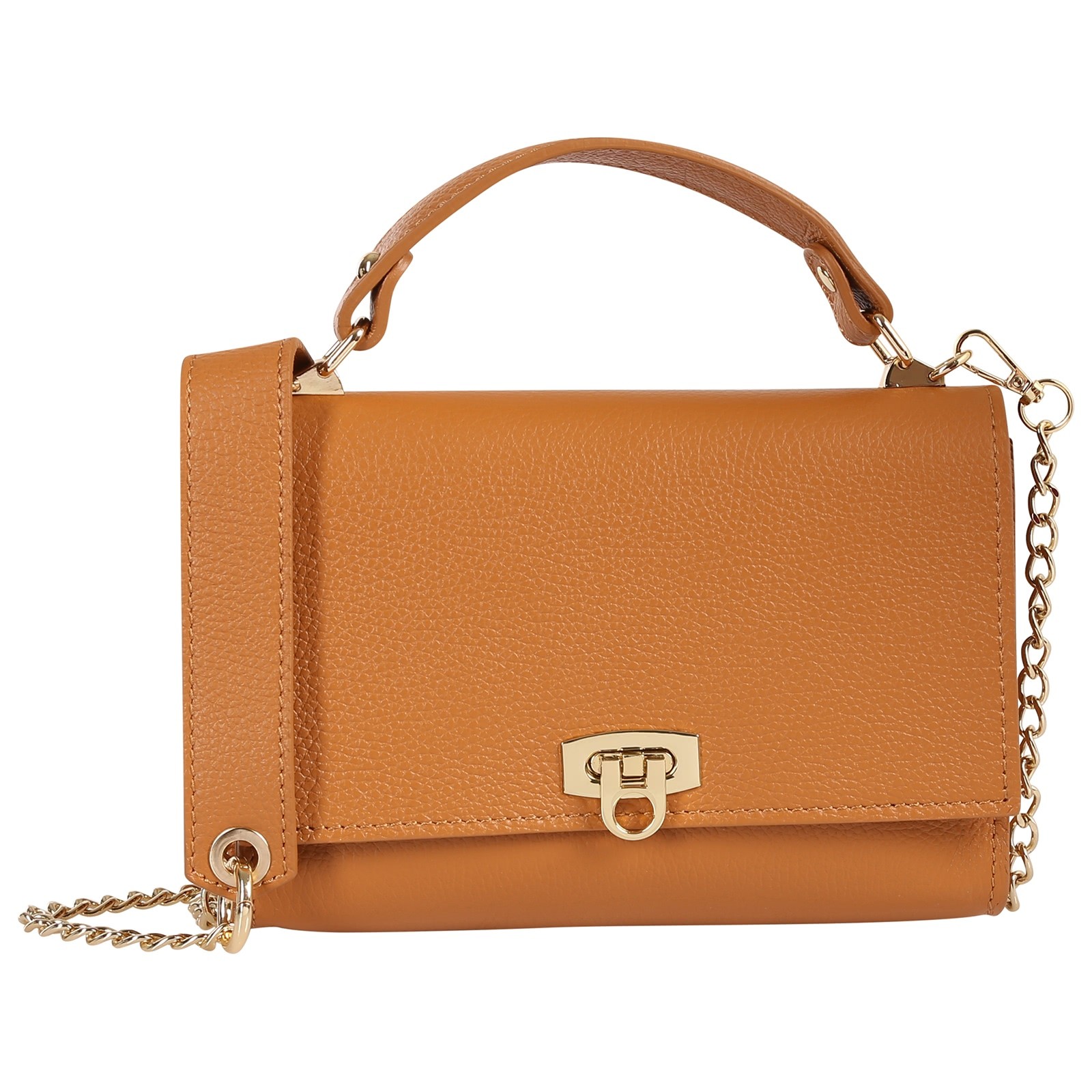 Toscanto Damen Handtasche Leder Tasche tan hellbraun OTT854HC4