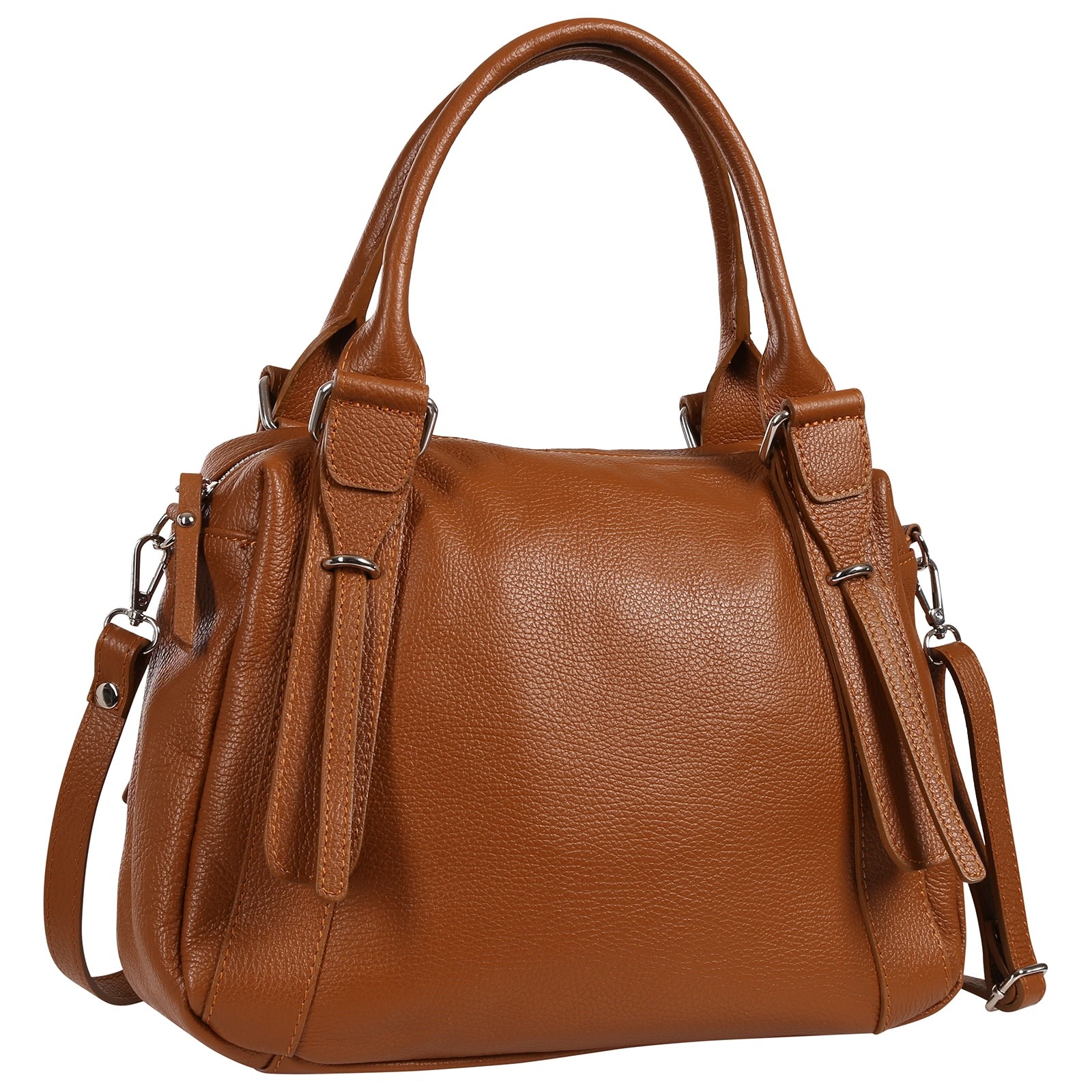 Toscanto Damen Umhängetasche Leder Tasche braun OTT855UC6
