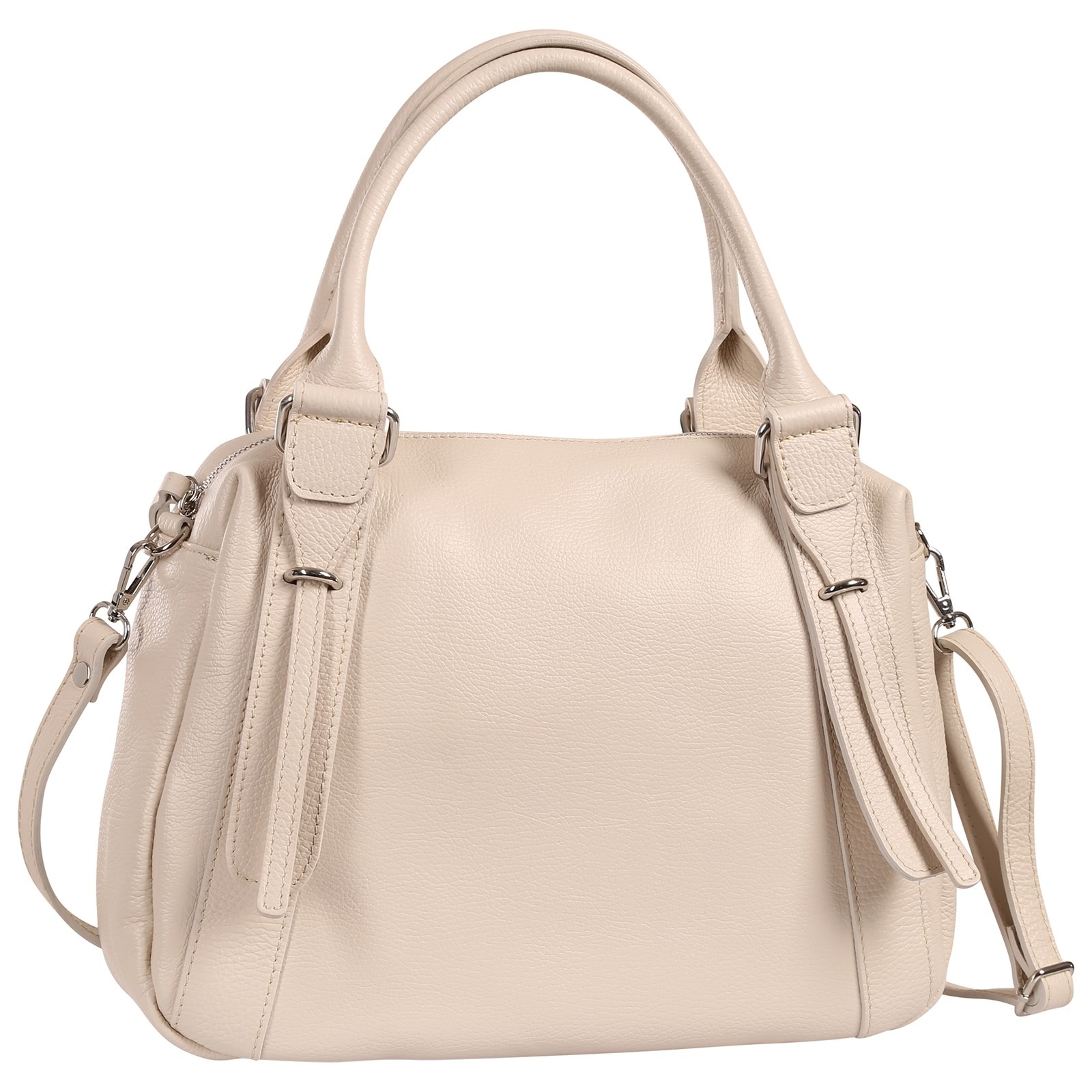Toscanto Damen Umhängetasche Leder Tasche beige OTT855UI2