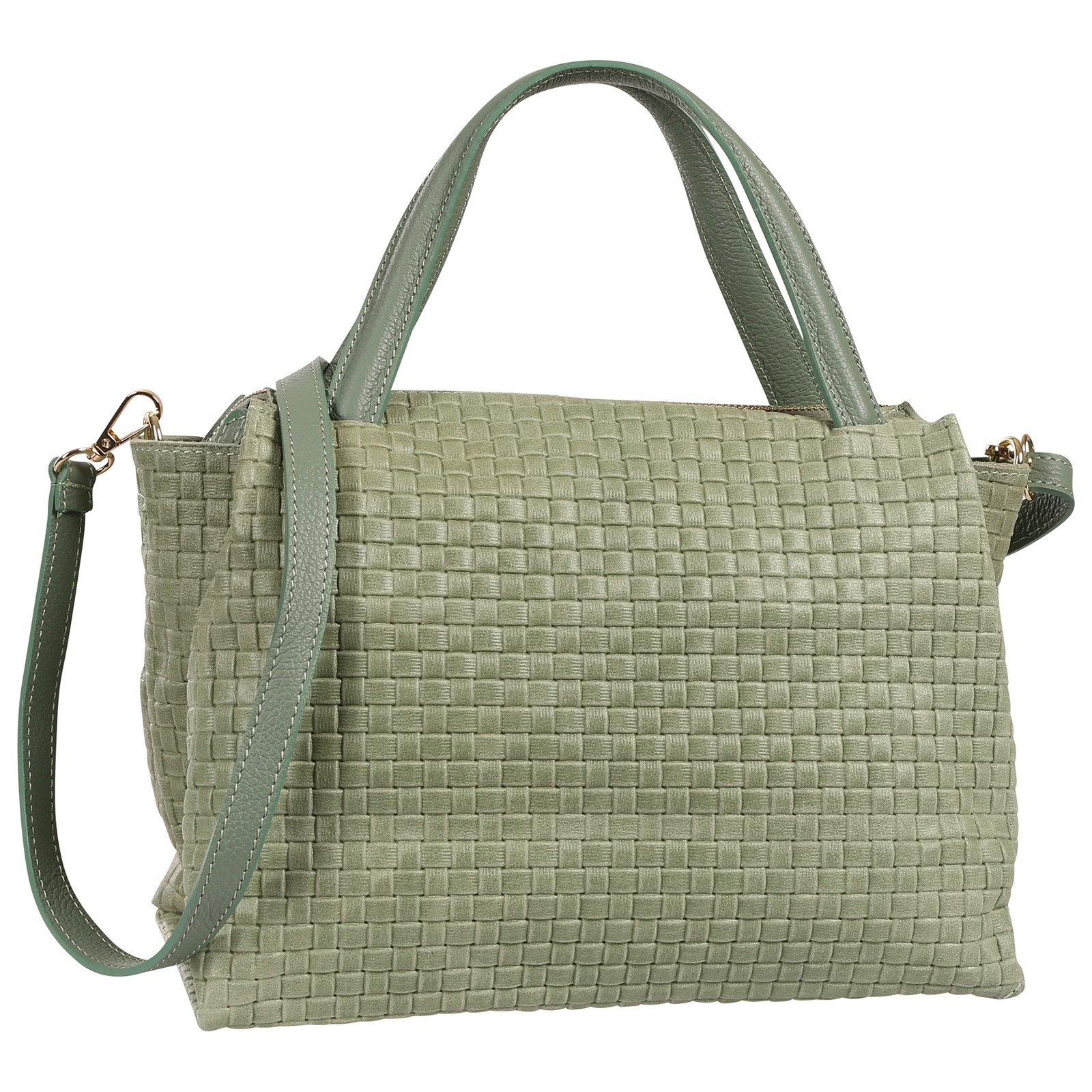 Toscanto Damen Handtasche Leder Tasche hellgrün OTT856HL2