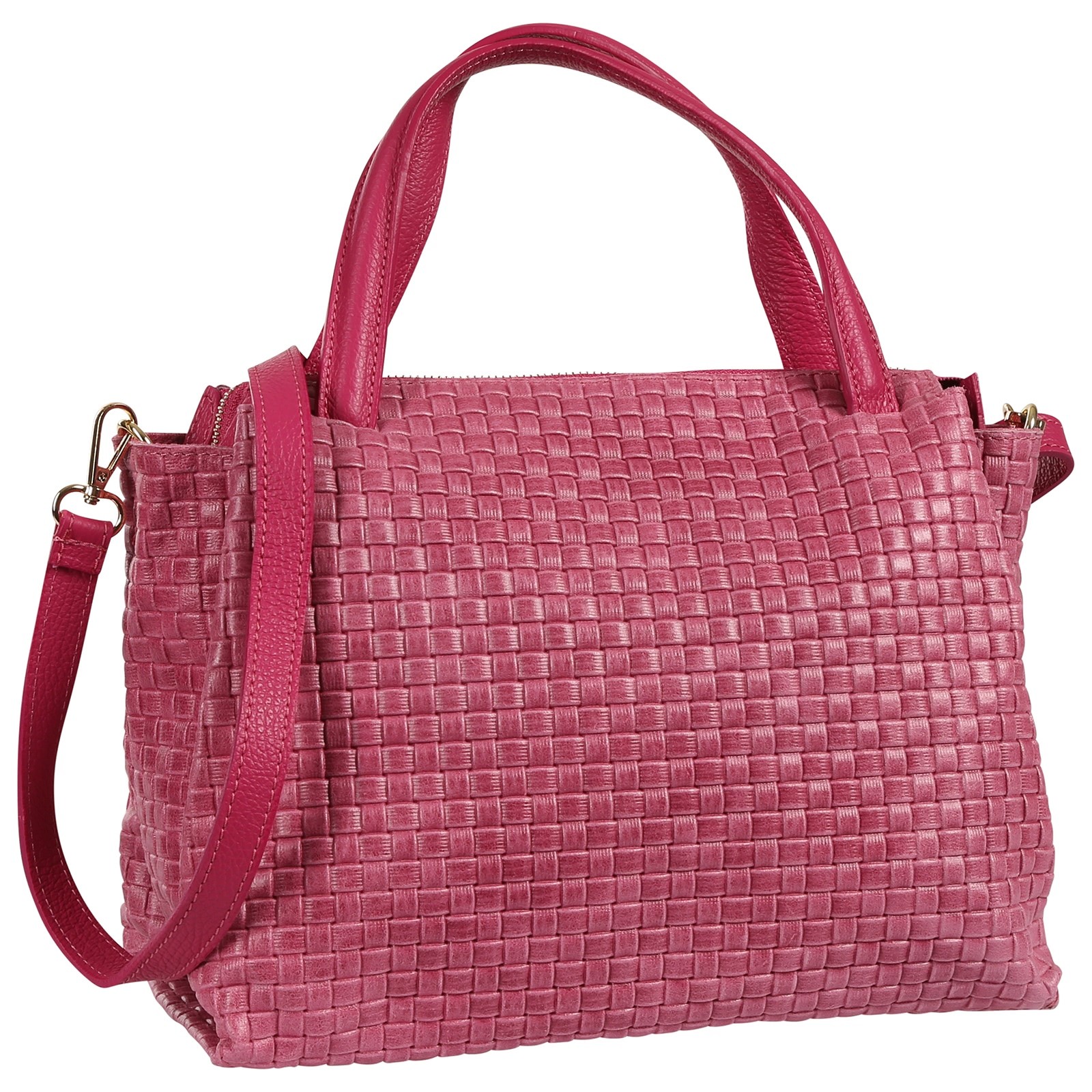 Toscanto Damen Handtasche Leder Tasche fuchsia pink OTT856HP3