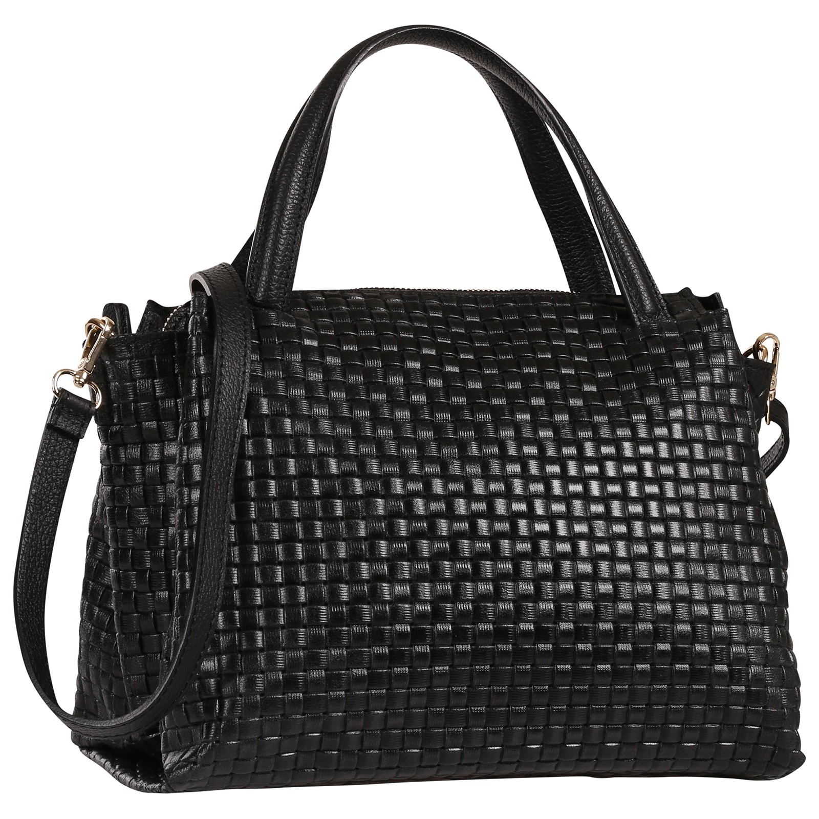Toscanto Damen Handtasche Leder Tasche schwarz OTT856HS1