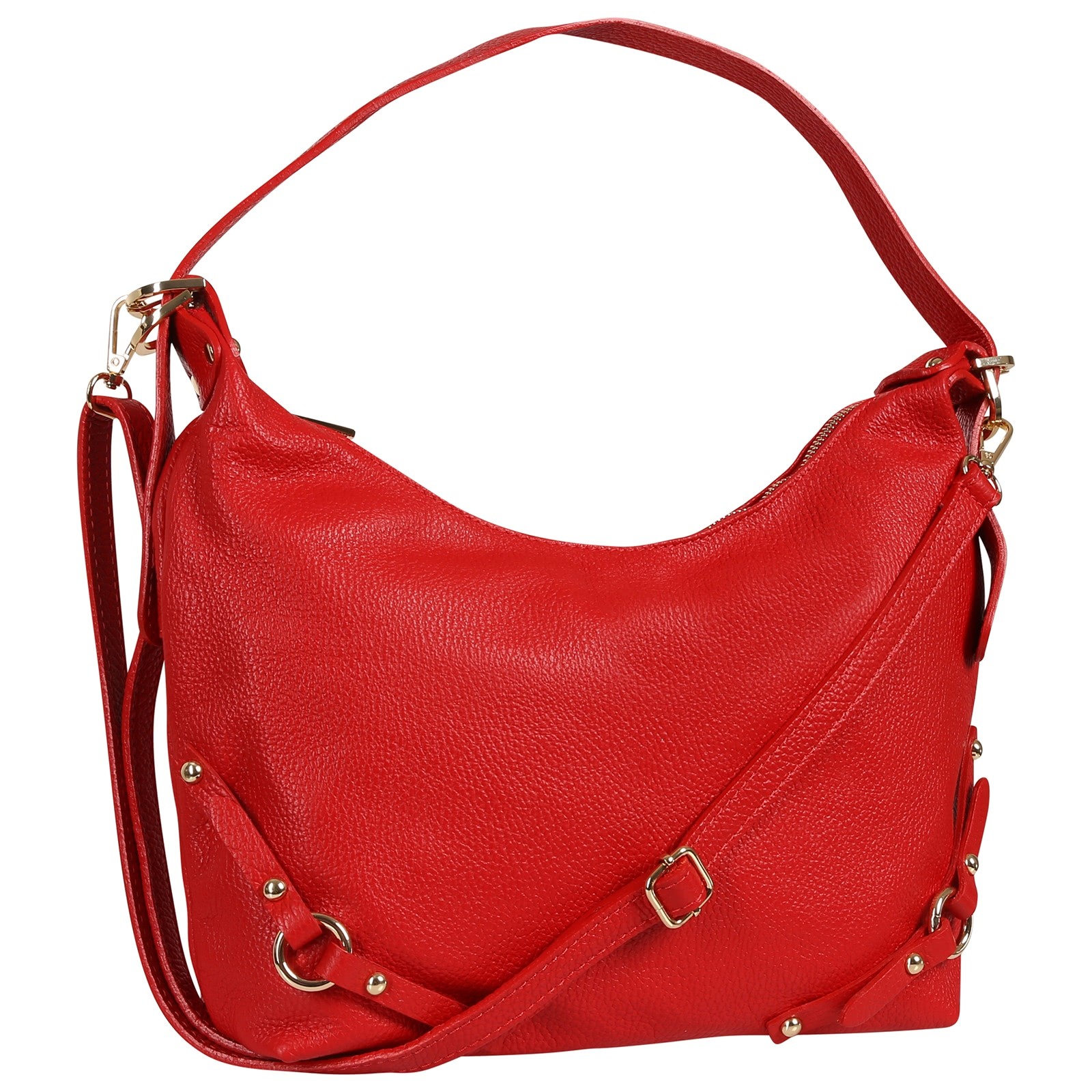Toscanto Damen Schultertasche Leder Tasche rot OTT858SR4