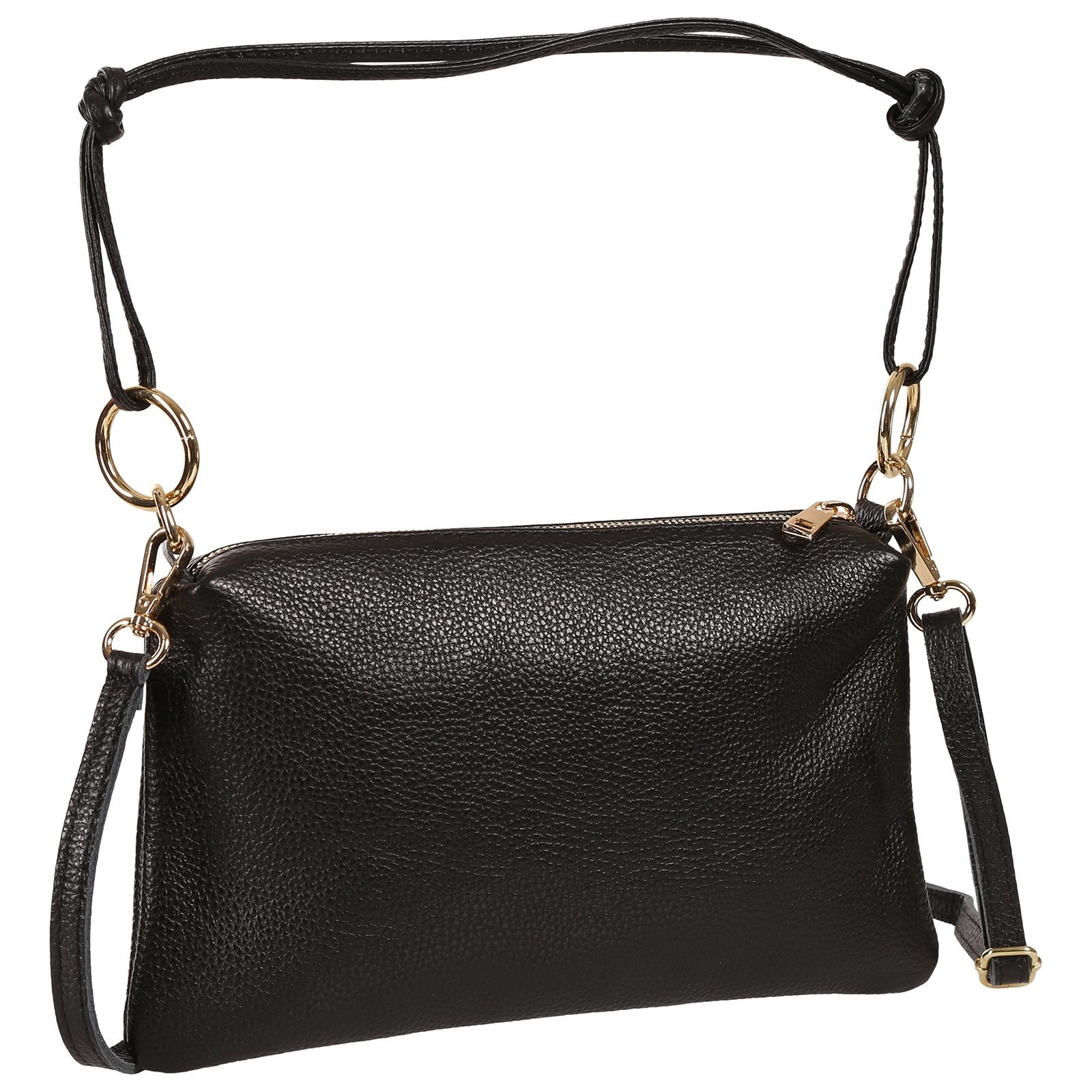 Toscanto Damen Umhängetasche Leder Tasche schwarz OTT861US1
