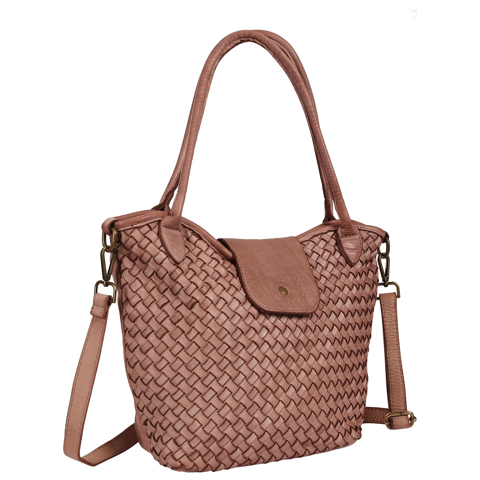 Toscanto Damen Schultertasche Leder Tasche altrosa OTT862SA5