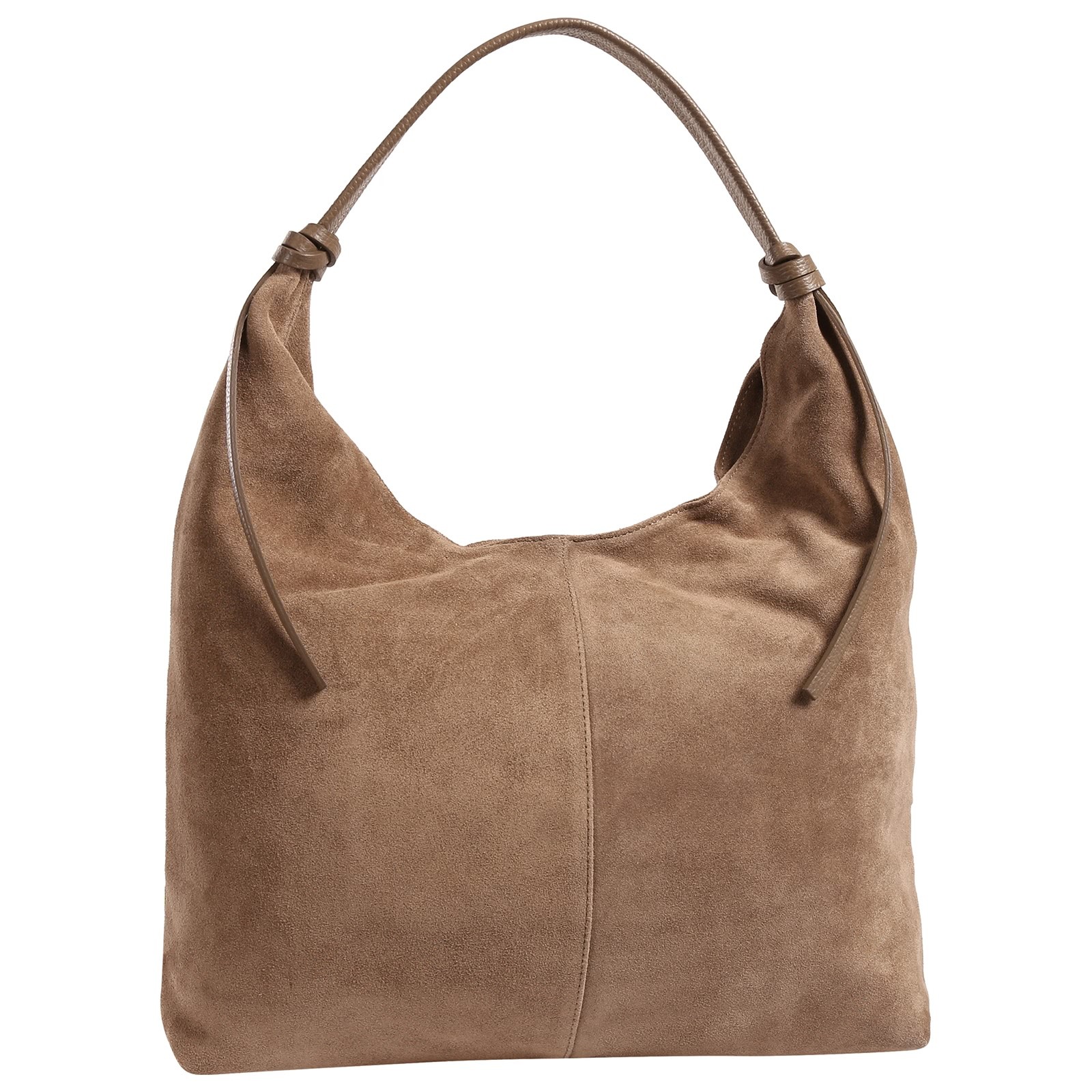 Toscanto Damen Schultertasche Leder Tasche dunkelbeige taupe OTT869SI6