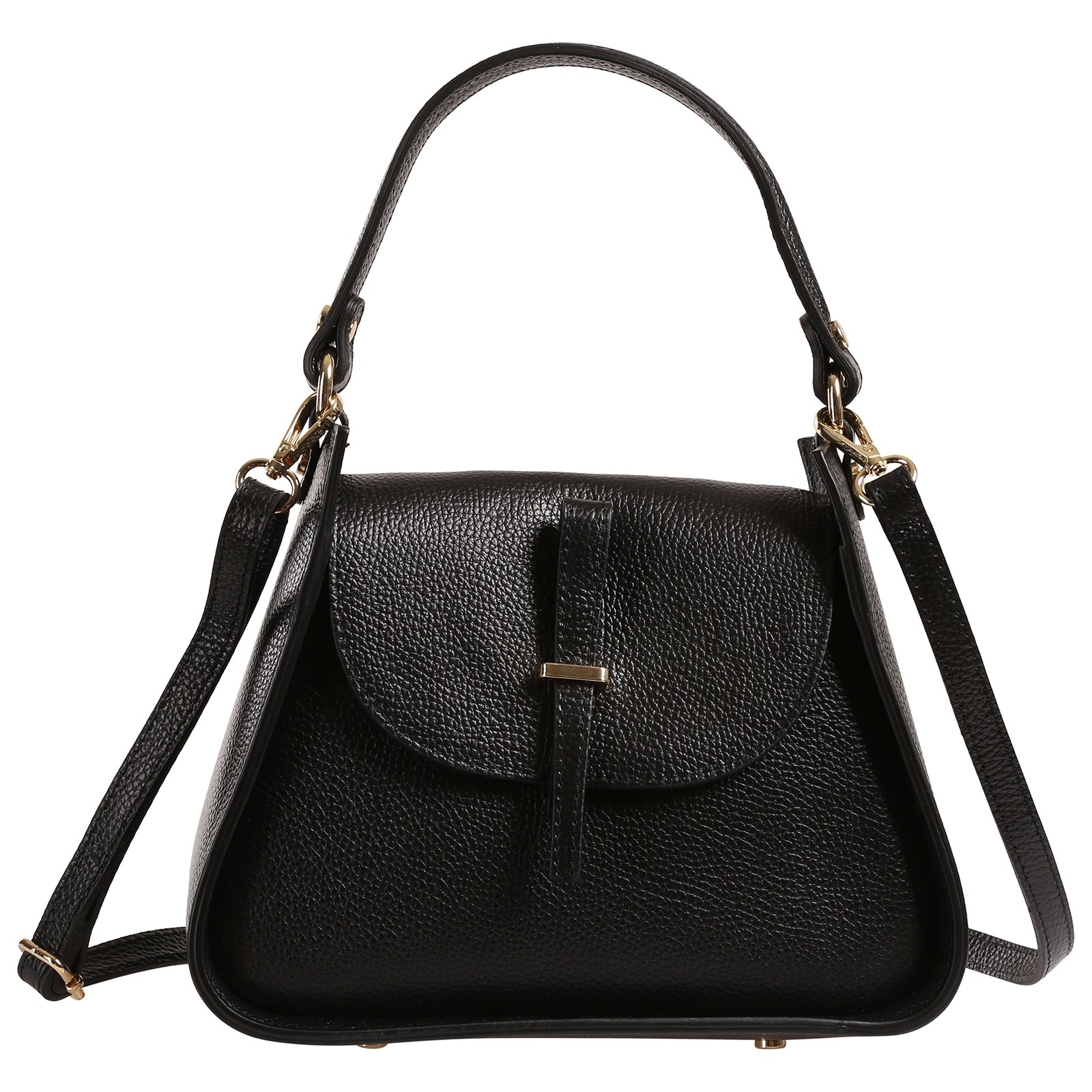 Toscanto Damen Schultertasche Leder Tasche schwarz OTT871SS1