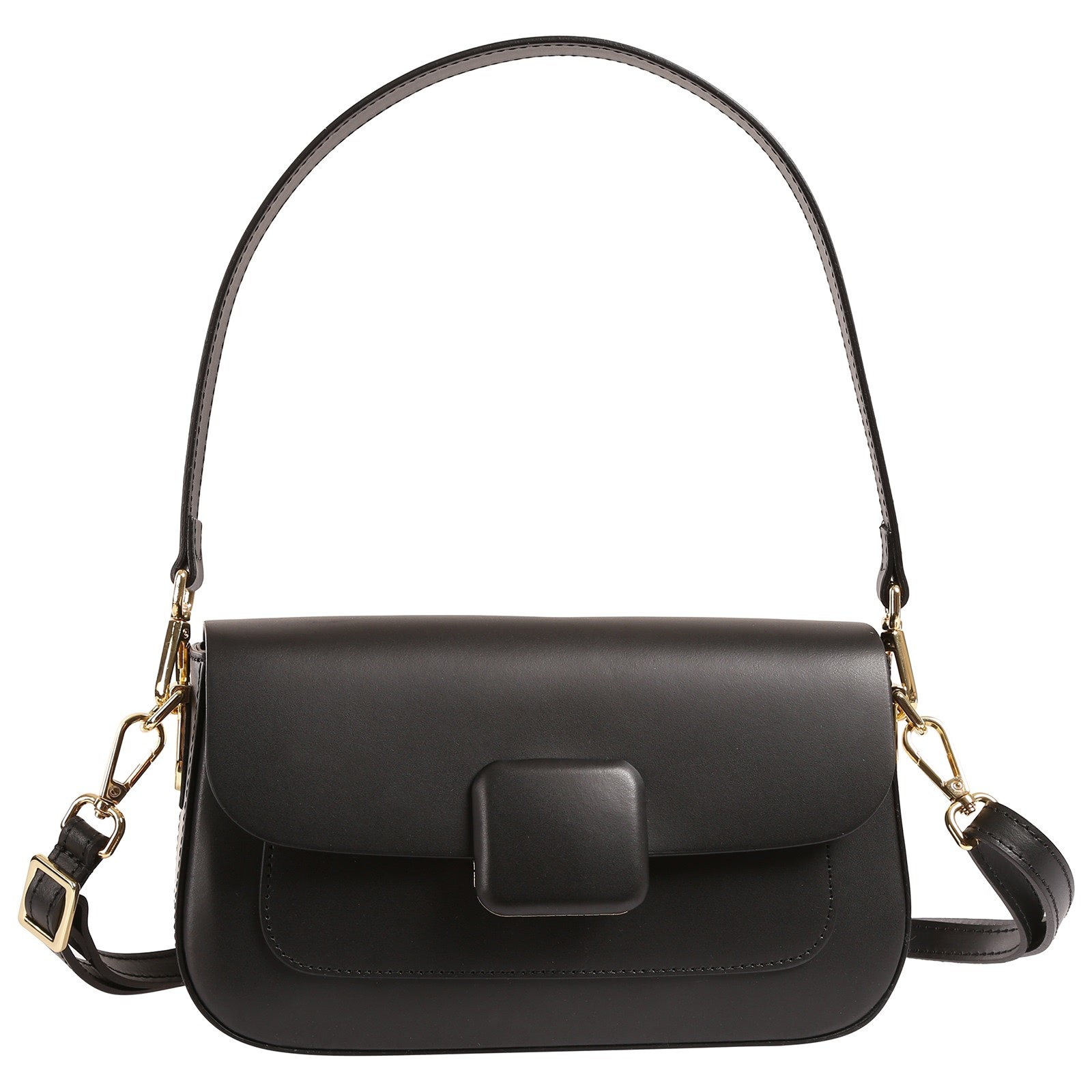 Toscanto Damen Schultertasche Leder Tasche schwarz OTT872SS1