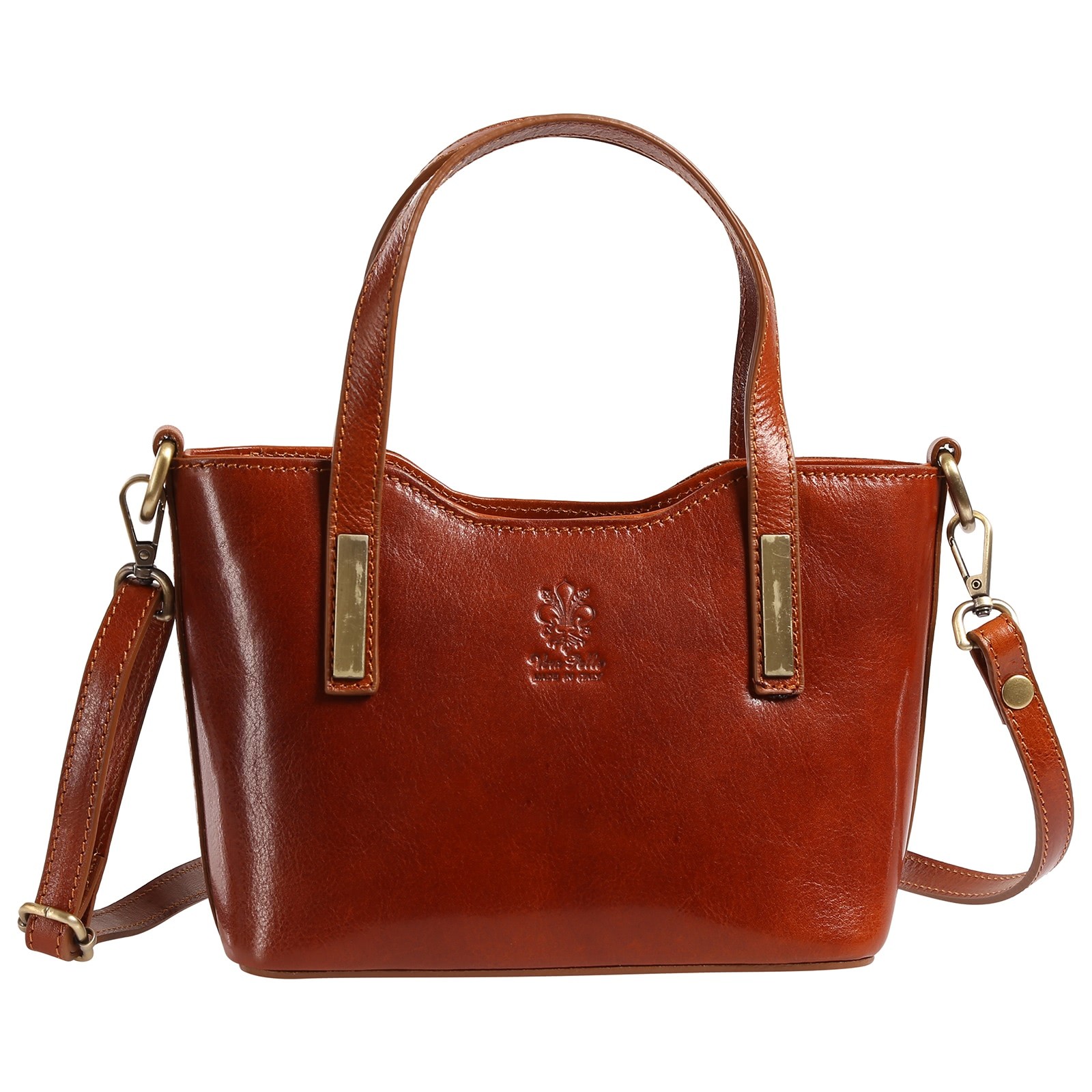 Toscanto Damen Handtasche Leder Tasche braun OTT876HC6