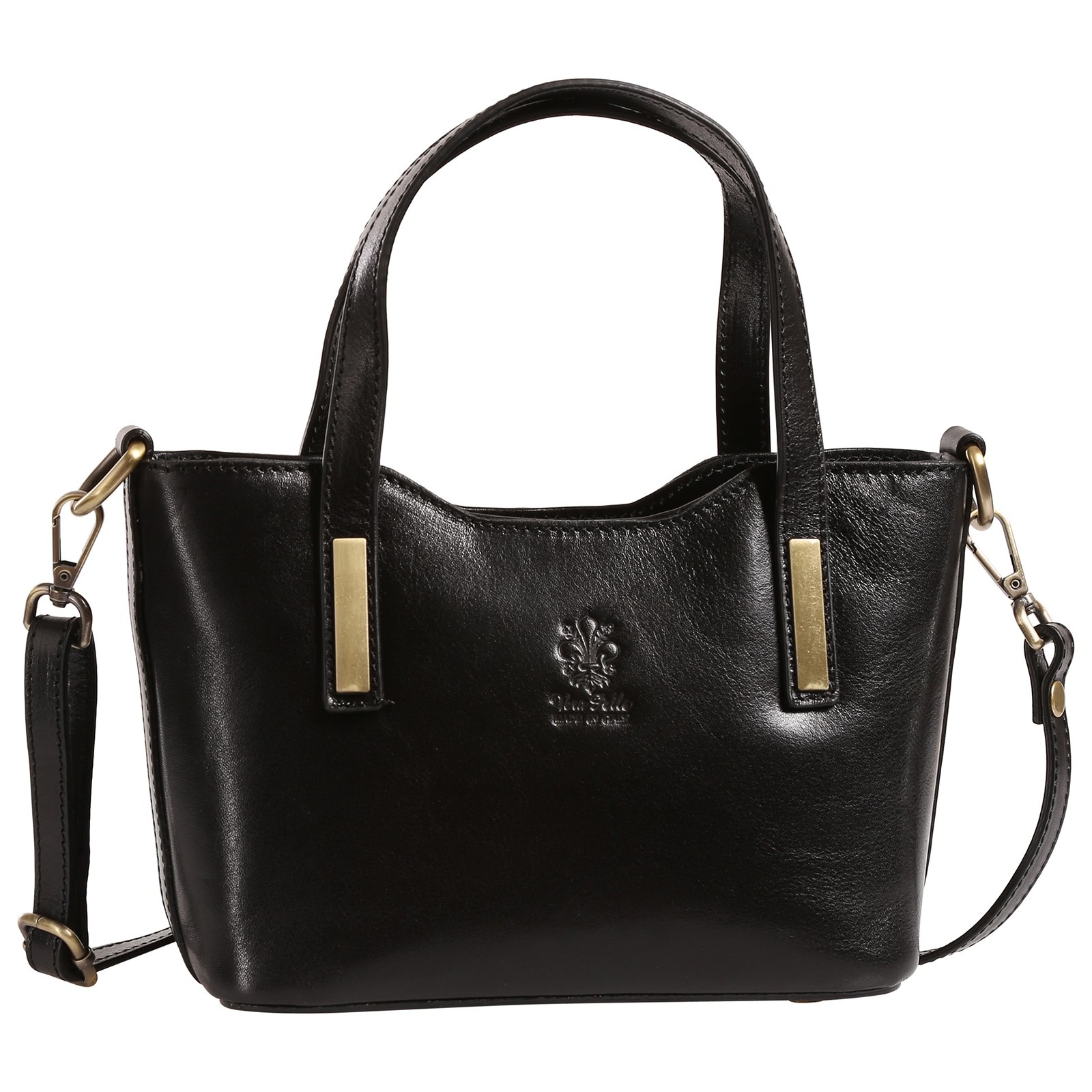 Toscanto Damen Handtasche Leder Tasche schwarz OTT876HS1