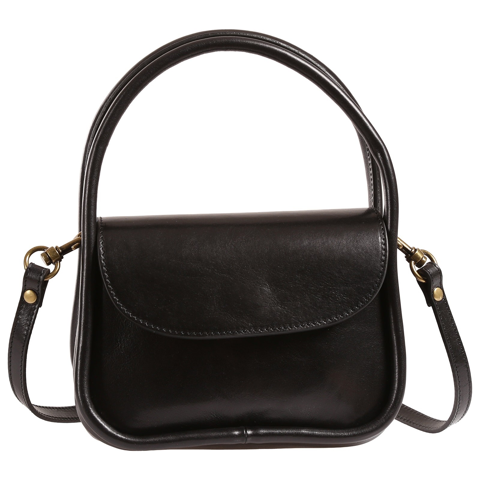 Toscanto Damen Handtasche Leder Tasche schwarz OTT877HS1