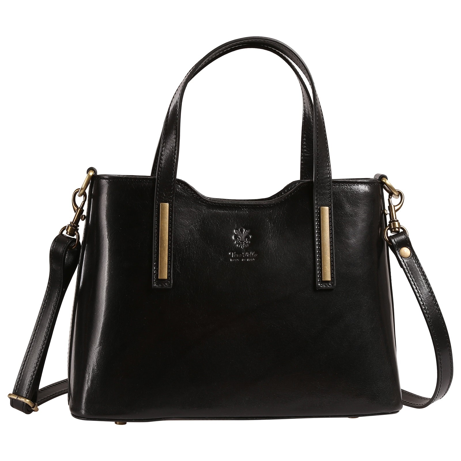 Toscanto Damen Schultertasche Leder Tasche schwarz OTT878SS1