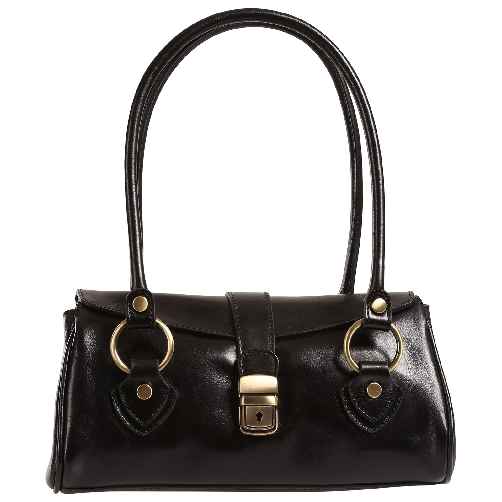 Toscanto Damen Schultertasche Leder Tasche schwarz OTT881SS1