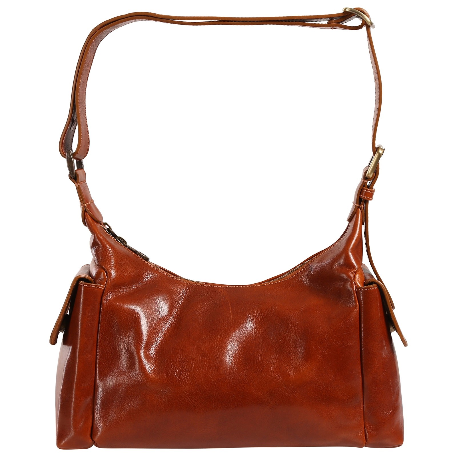 Toscanto Damen Schultertasche Leder Tasche mittellbraun OTT882SC5