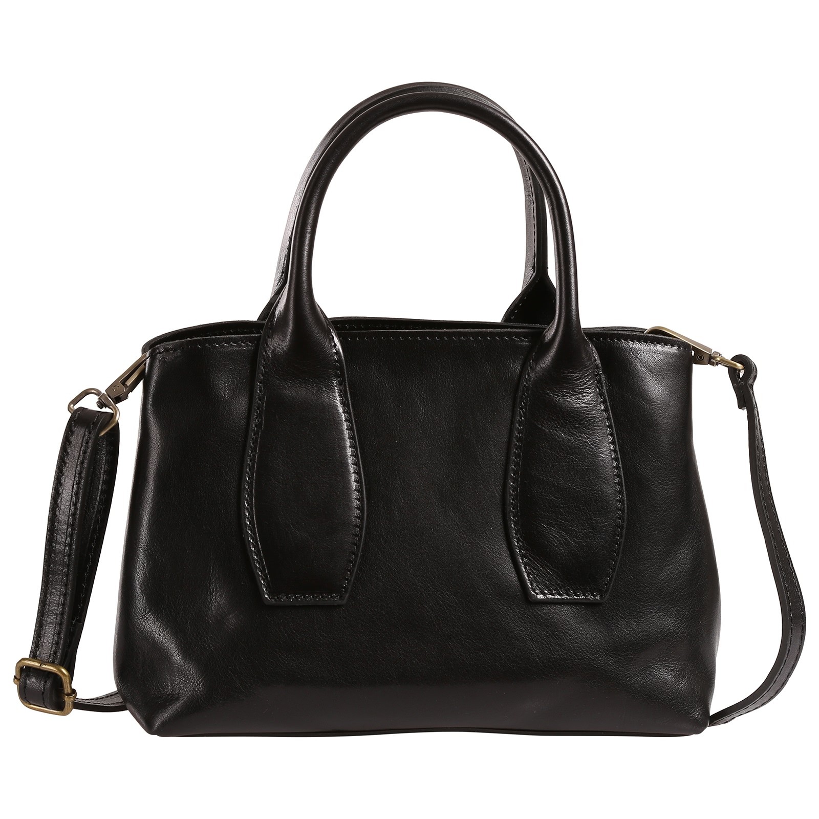 Toscanto Damen Handtasche Leder Tasche schwarz OTT883HS1