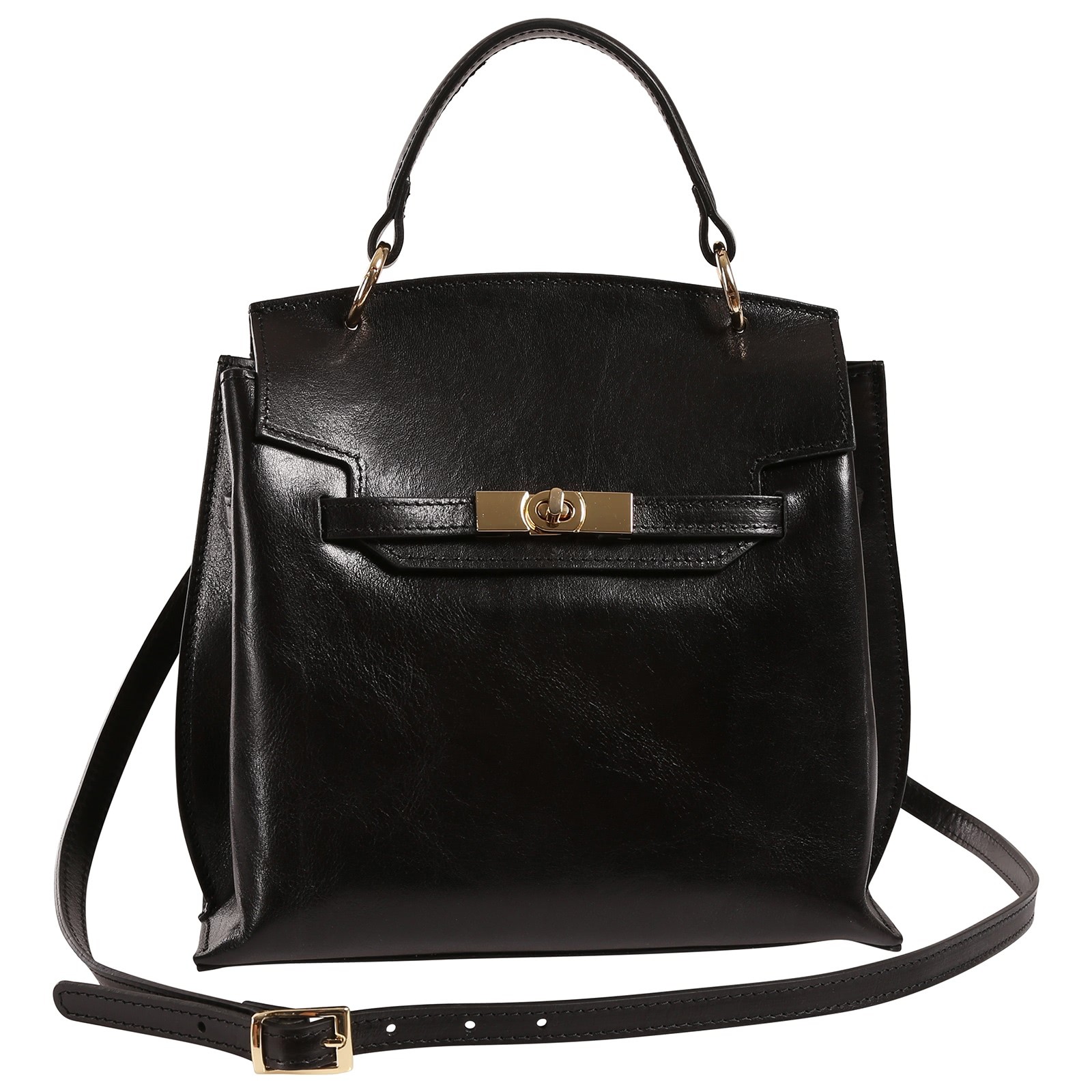 Toscanto Damen Handtasche Leder Tasche schwarz OTT884HS1