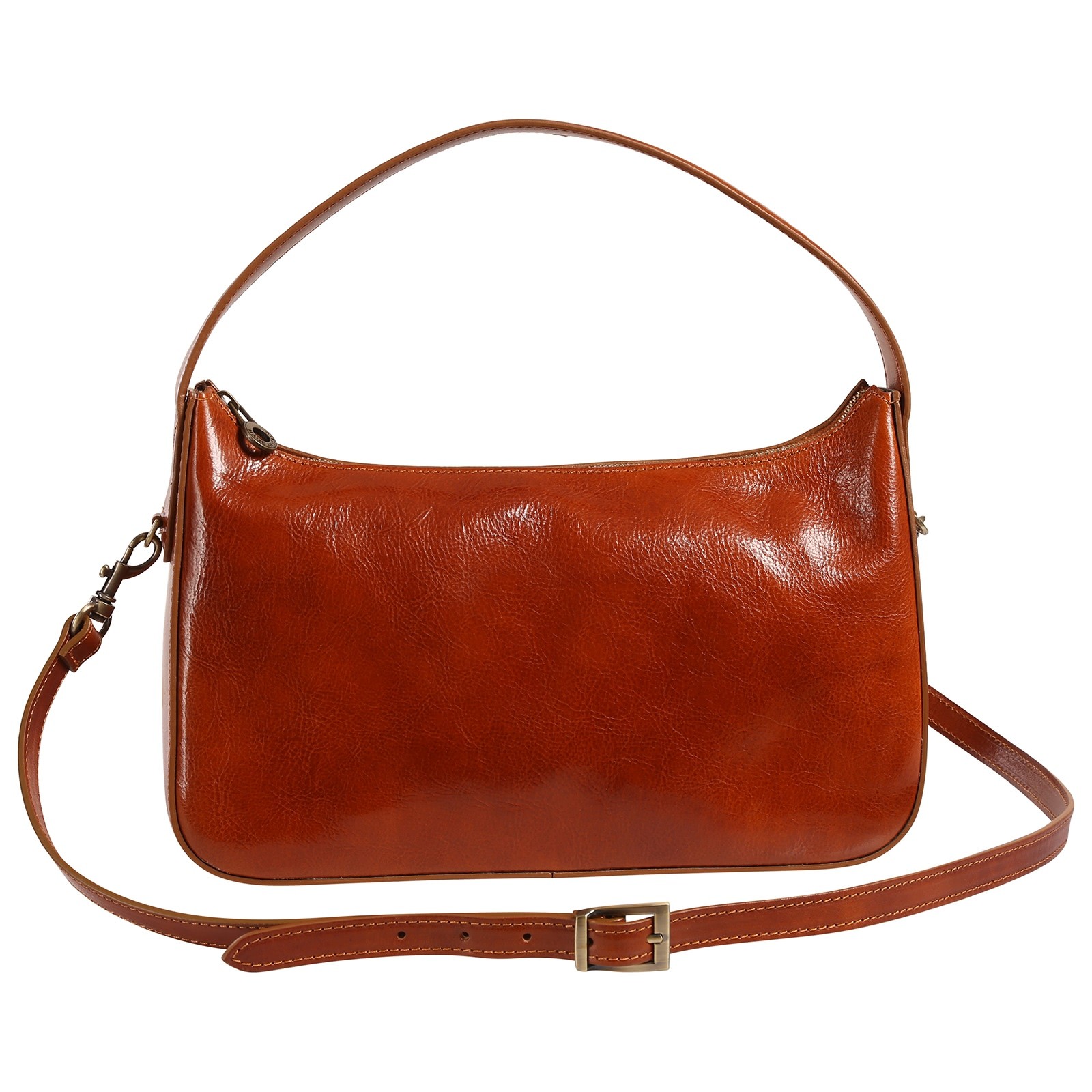 Toscanto Damen Schultertasche Leder Tasche mittellbraun OTT886SC5