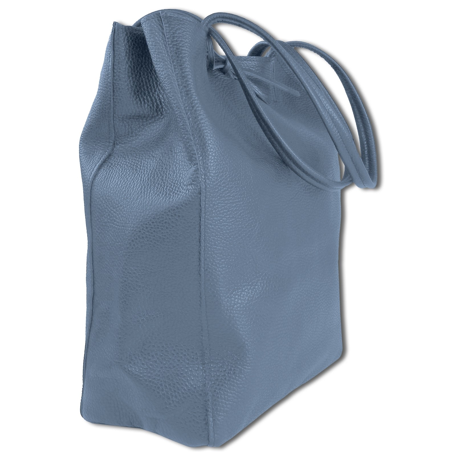 Toscanto Damen Shopper Leder Tasche blau OTTM107SB