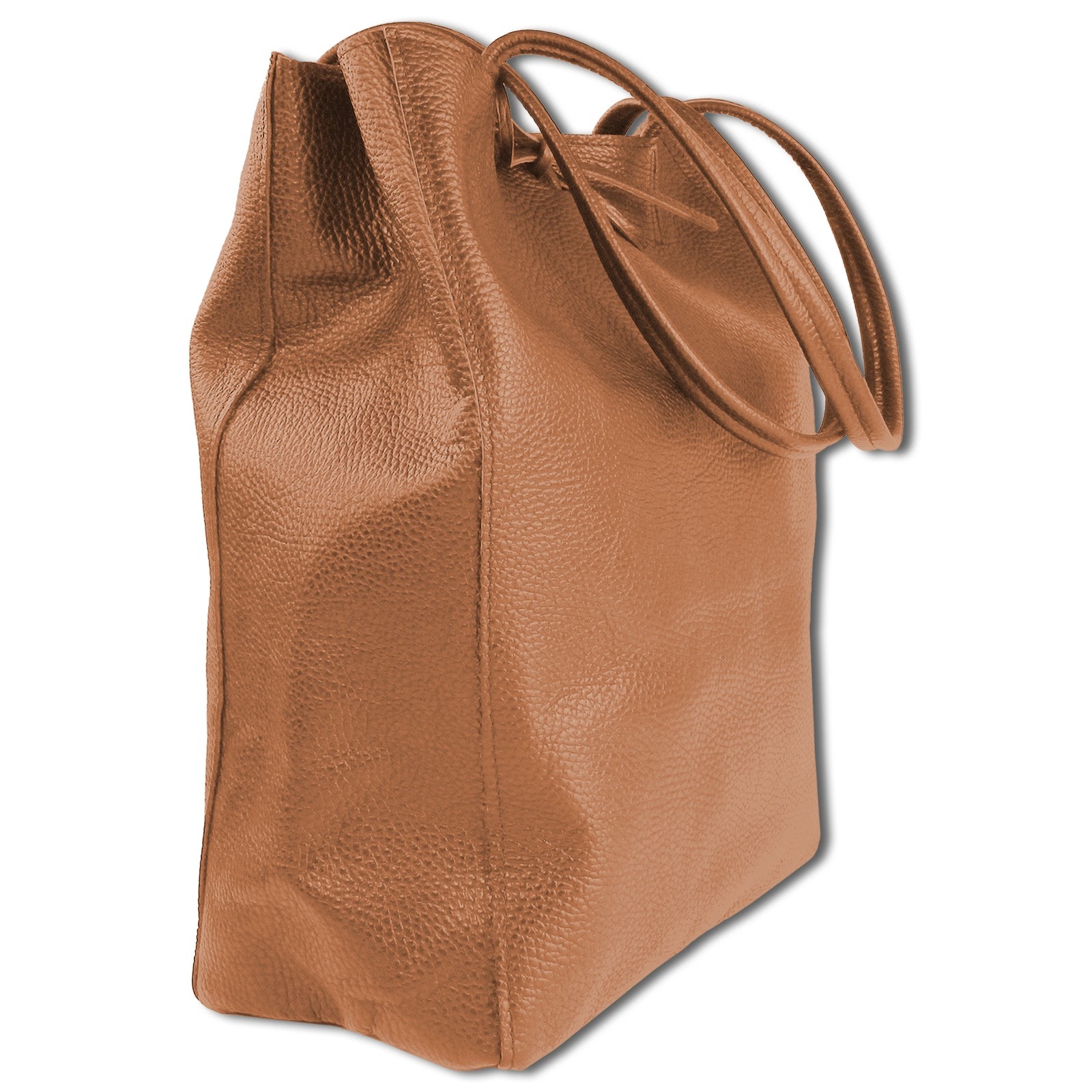 Toscanto Damen Shopper Leder Tasche tan hellbraun OTTM107SC