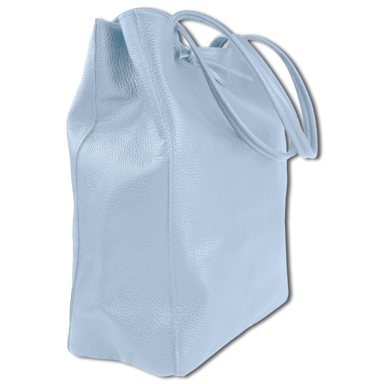 Toscanto Damen Shopper Leder Tasche hellblau OTTM107SH