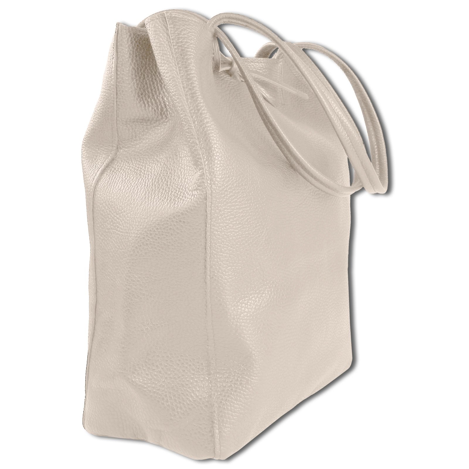 Toscanto Damen Shopper Leder Tasche beige OTTM107SI