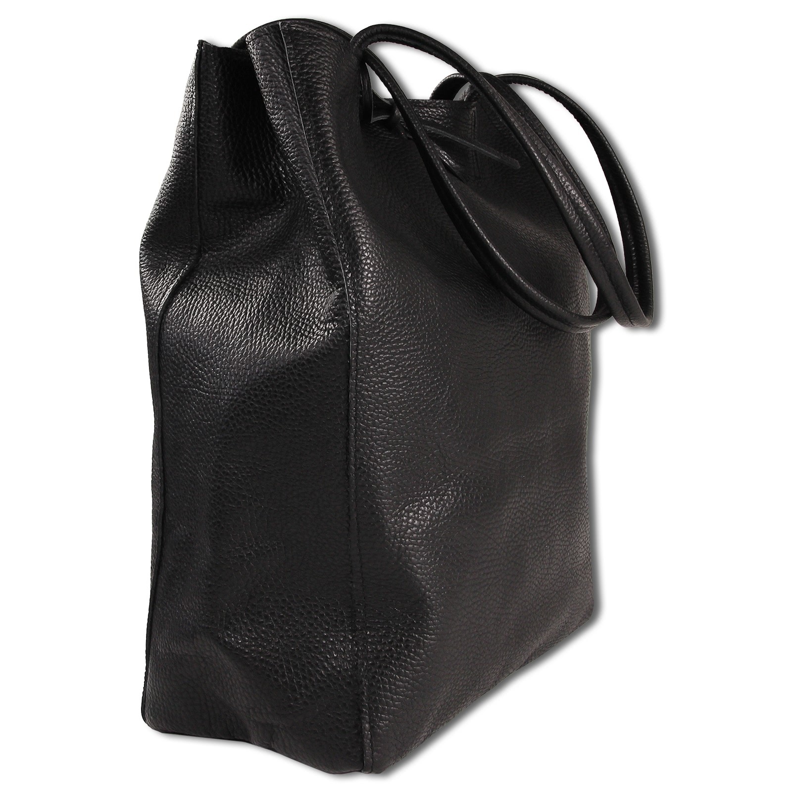Toscanto Damen Shopper Leder Tasche schwarz OTTM107SS