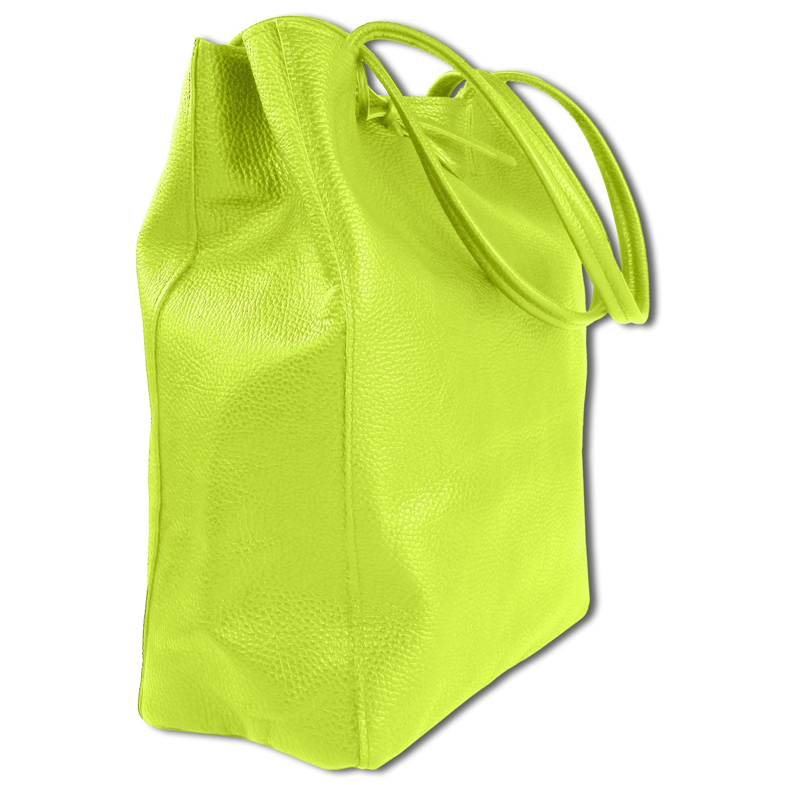 Toscanto Damen Shopper Leder Tasche gelbgrün OTTM107SY