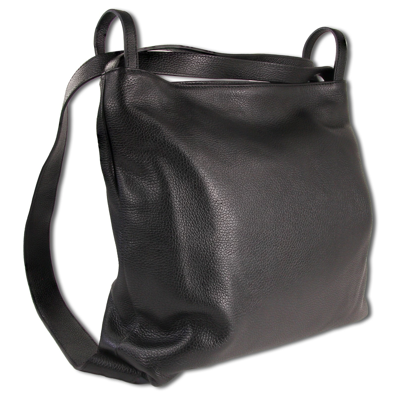 Toscanto Damen Cityrucksack Leder Tasche schwarz OTTM108SS