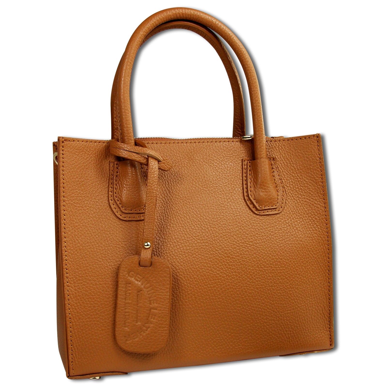 Toscanto Damen Handtasche Schultertasche Leder Tasche camel tan OTTM110SC
