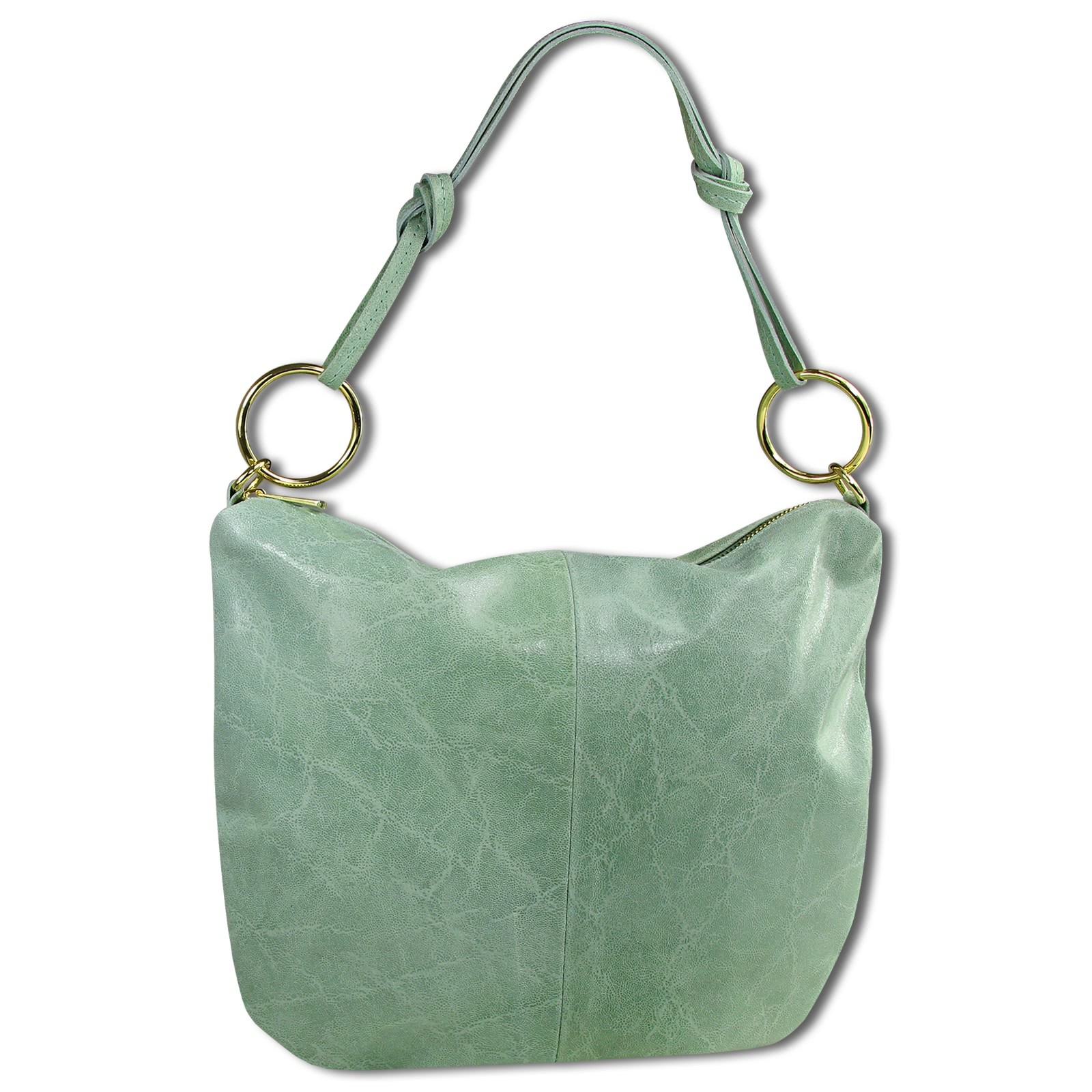 Toscanto Damen Umhängetasche Leder Tasche hellgrün mint OTTM111UG